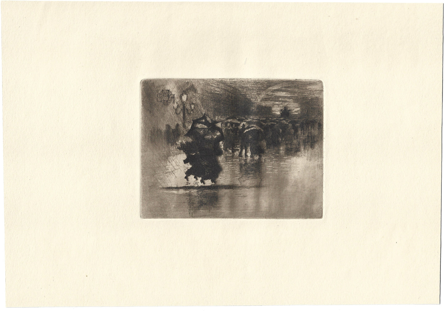 Le petit enterrement - Félix Buhot - Eau forte - XIXe