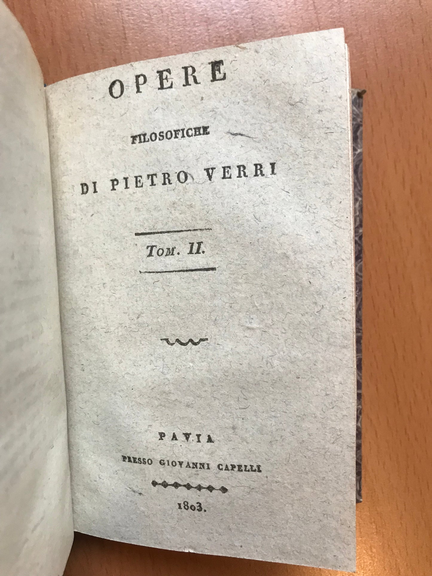 Opere Filosofiche di Pietro Verri - 4 tomes en 2 volumes - Complet - 1803