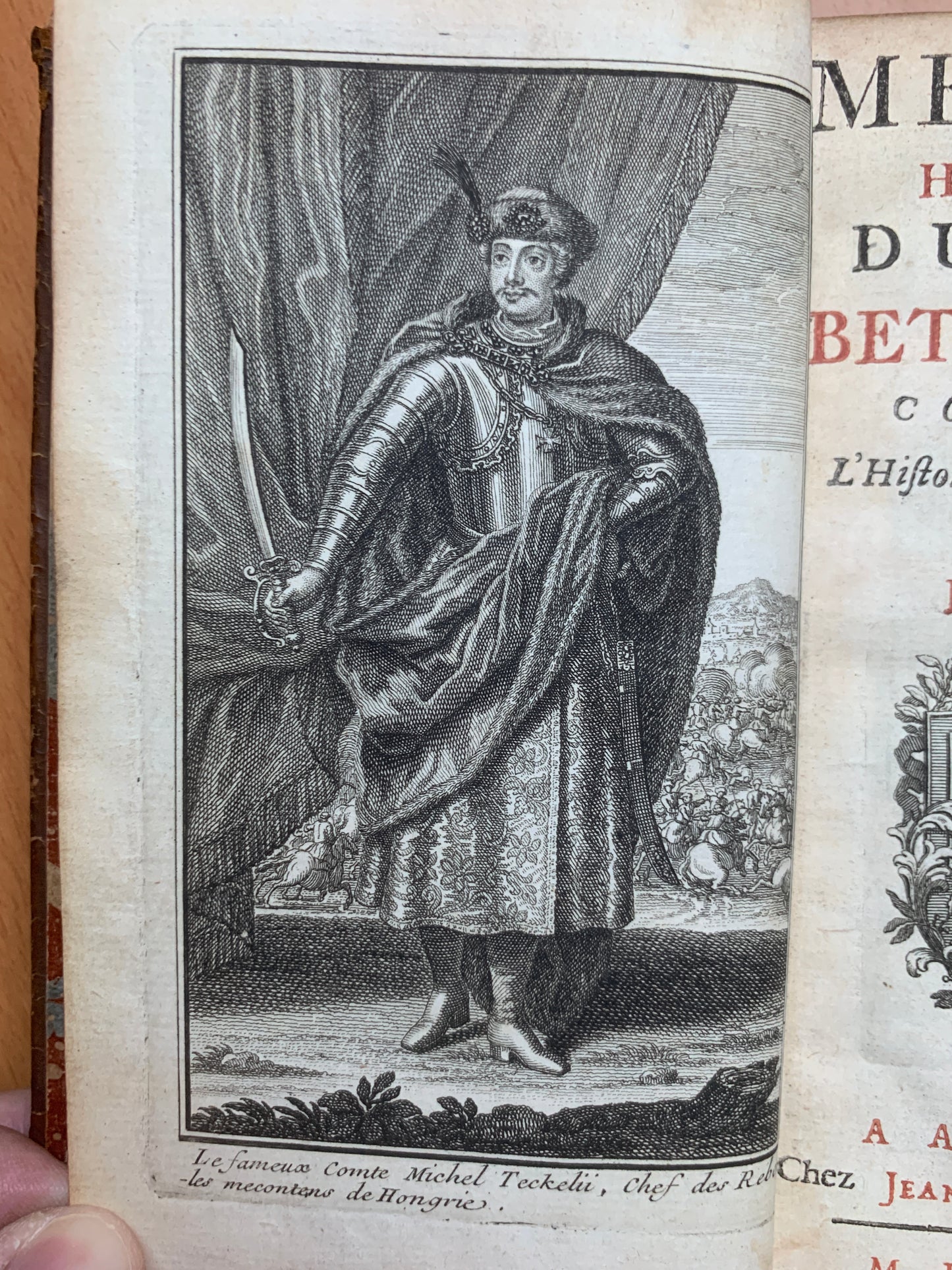 Mémoires historiques du Comte Betlem-Niklos, Contenant l'histoire des derniers troubles de Transilvanie - 1736 - Reliure aux armes d'Antoine-René Voyer d'Argenson