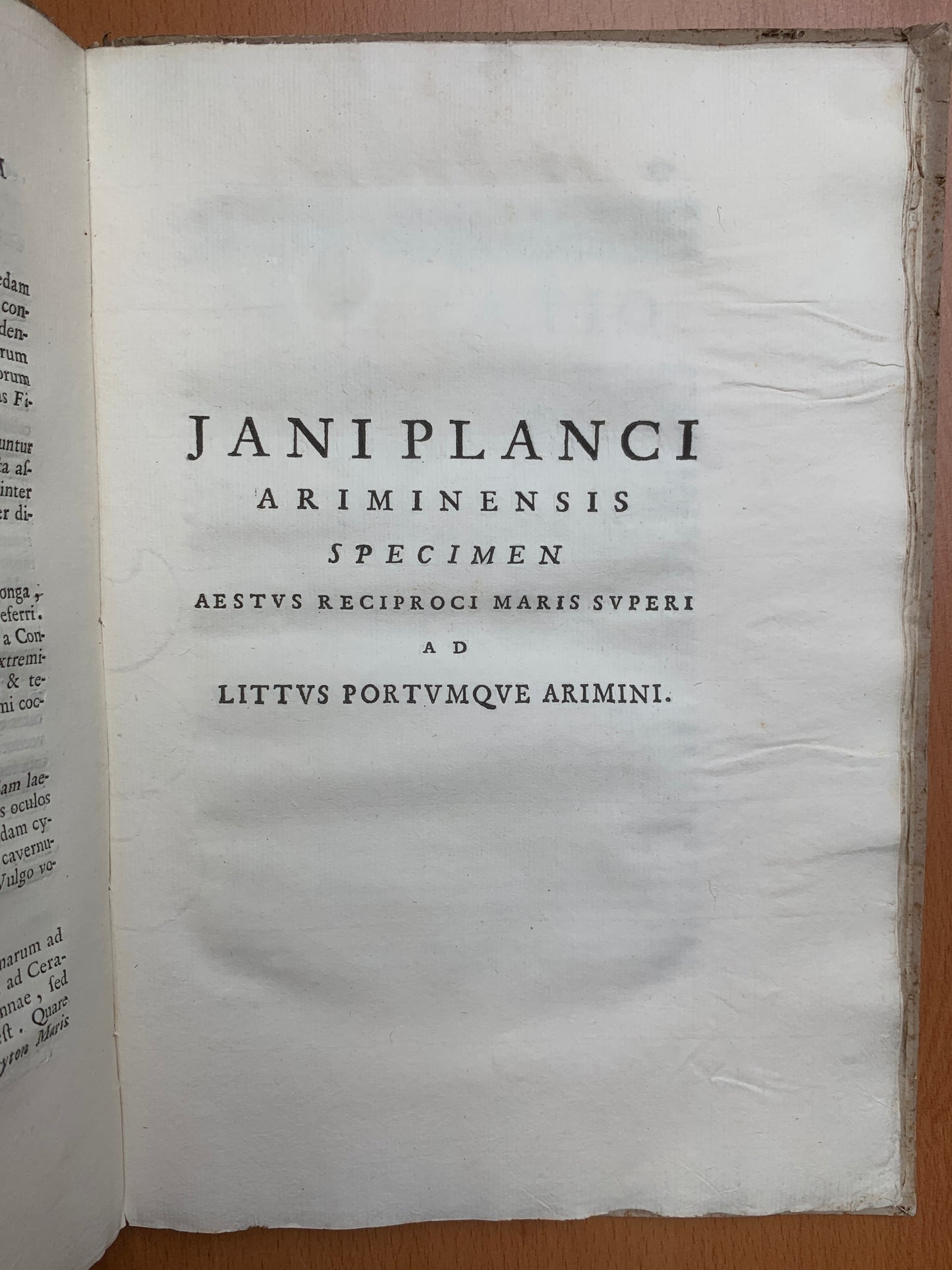 De conchis minus notis liber Cui accessit specimen aestus reciproci maris superi ad littus portumque Arimini - Janus Plancus - Edition originale - 1739