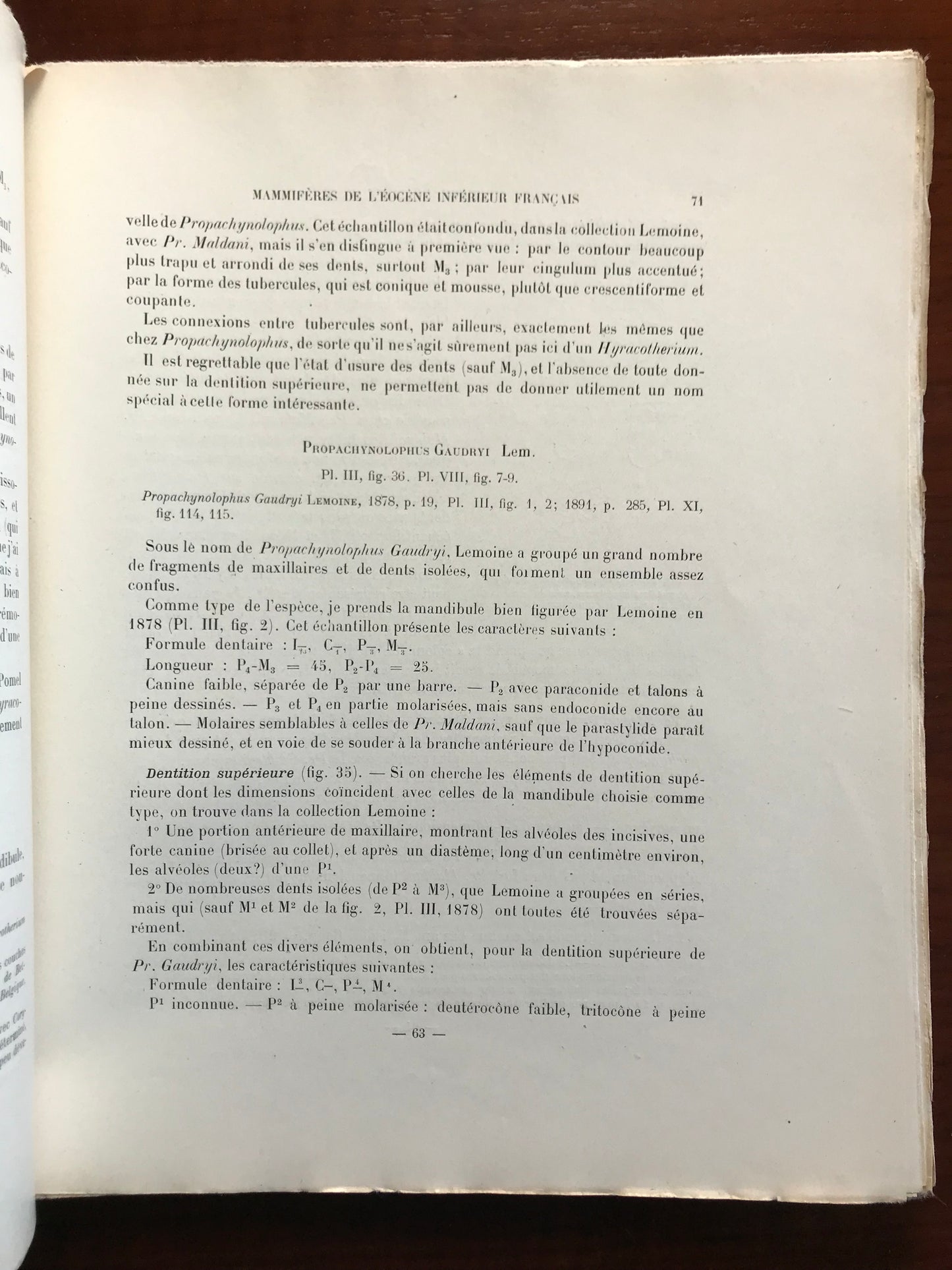 Les mammifères de l'éocène inférieur français et leurs gisements - Pierre Teilhard de Chardin - Edition originale de sa thèse - Envoi autographe - 1922
