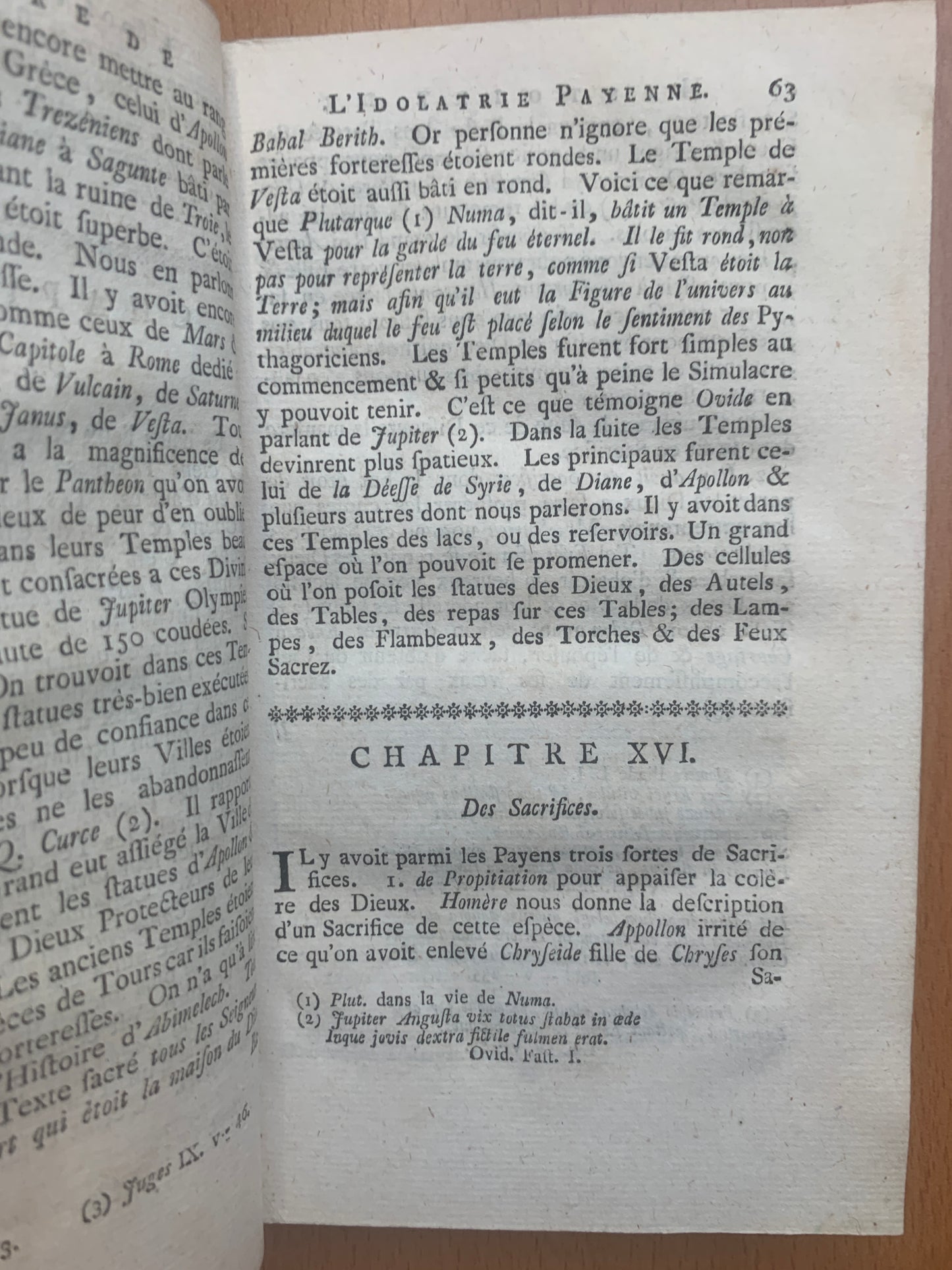 Histoire de l'idolatrie payenne ou Description poétique, historique, et critique de toutes les fausses divinitez du paganisme - Abraham du Lignon - Edition originale - 1753