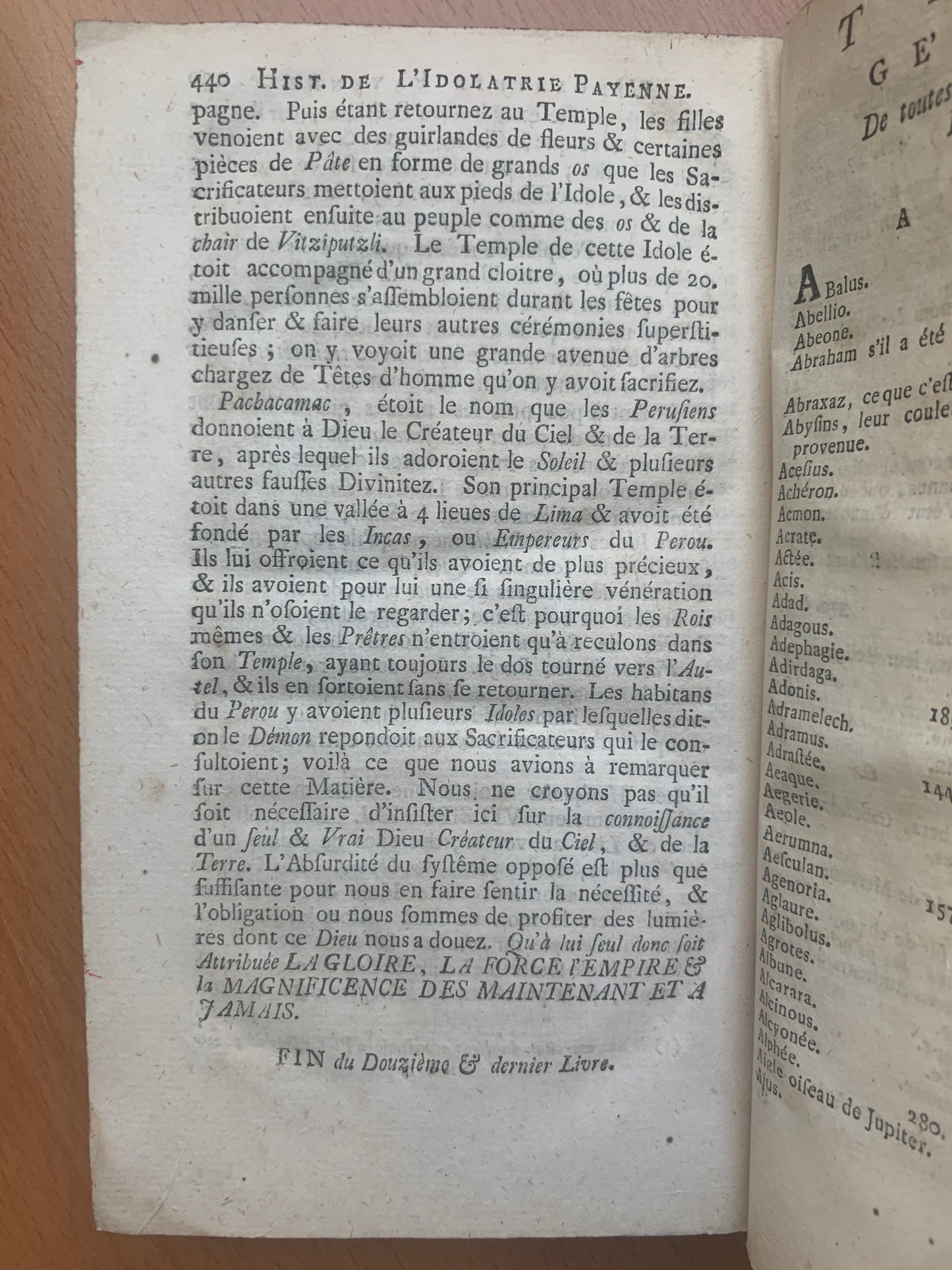 Histoire de l'idolatrie payenne ou Description poétique, historique, et critique de toutes les fausses divinitez du paganisme - Abraham du Lignon - Edition originale - 1753