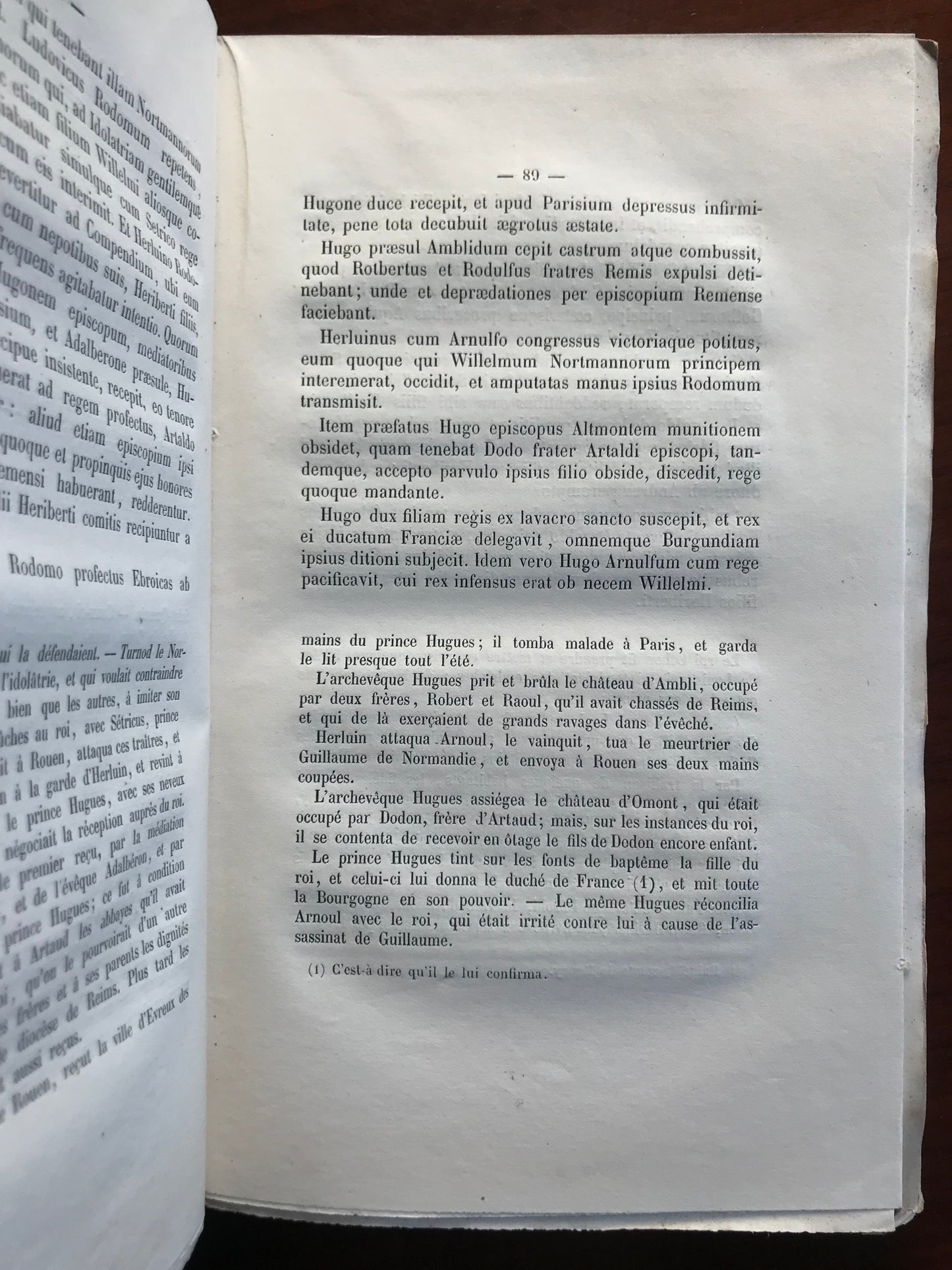 Flodoardi Chronicon - Chronique de Flodoard de l'an 919 à l'an 976 - Tome 3 - Abbé Bandeville - 1855