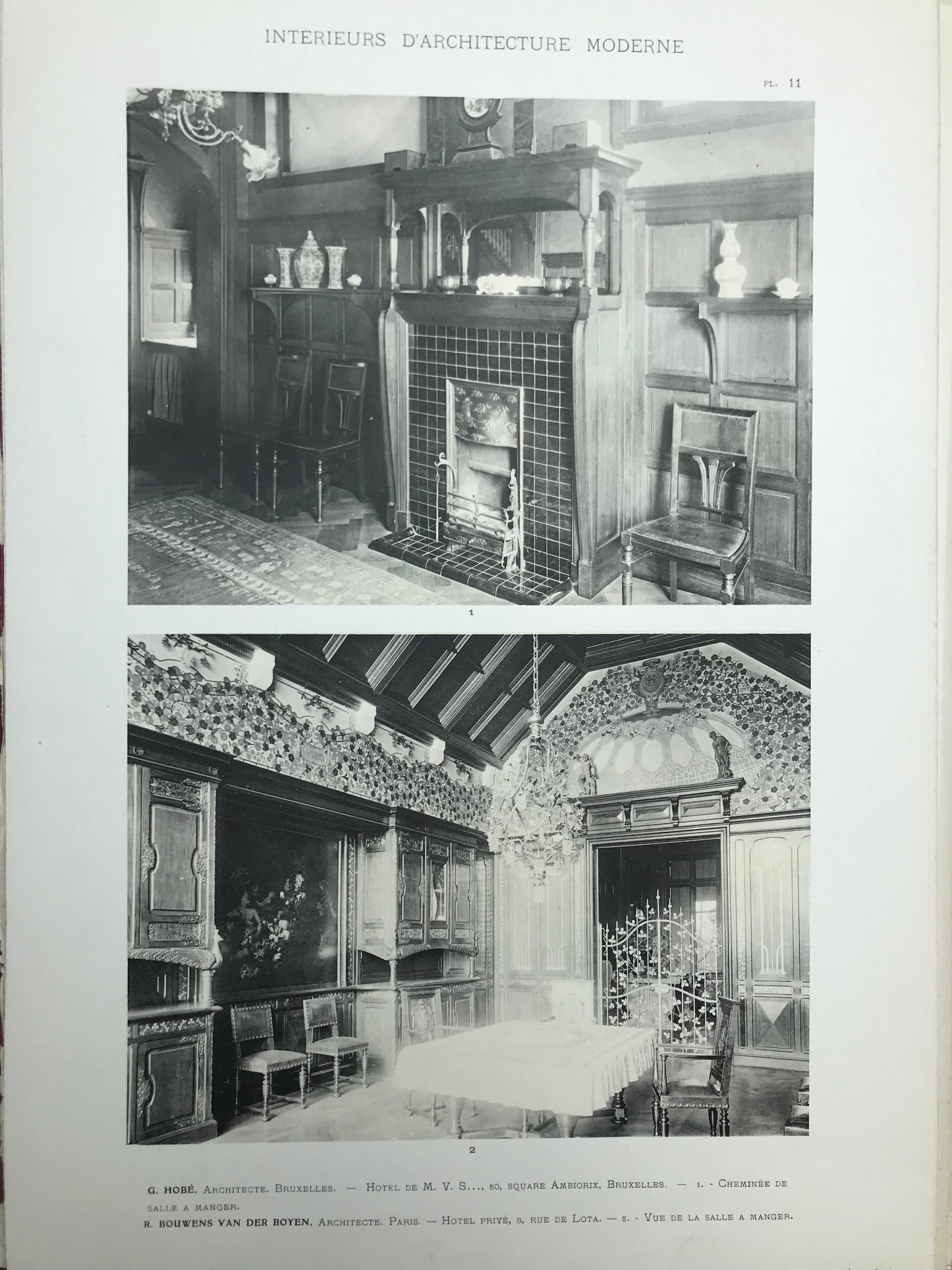 Intérieurs d'Architecture Moderne - Choix de documents recueillis en France et à l'étranger - Vestibules - Escaliers - Appartements - Charles Schmid - 1900