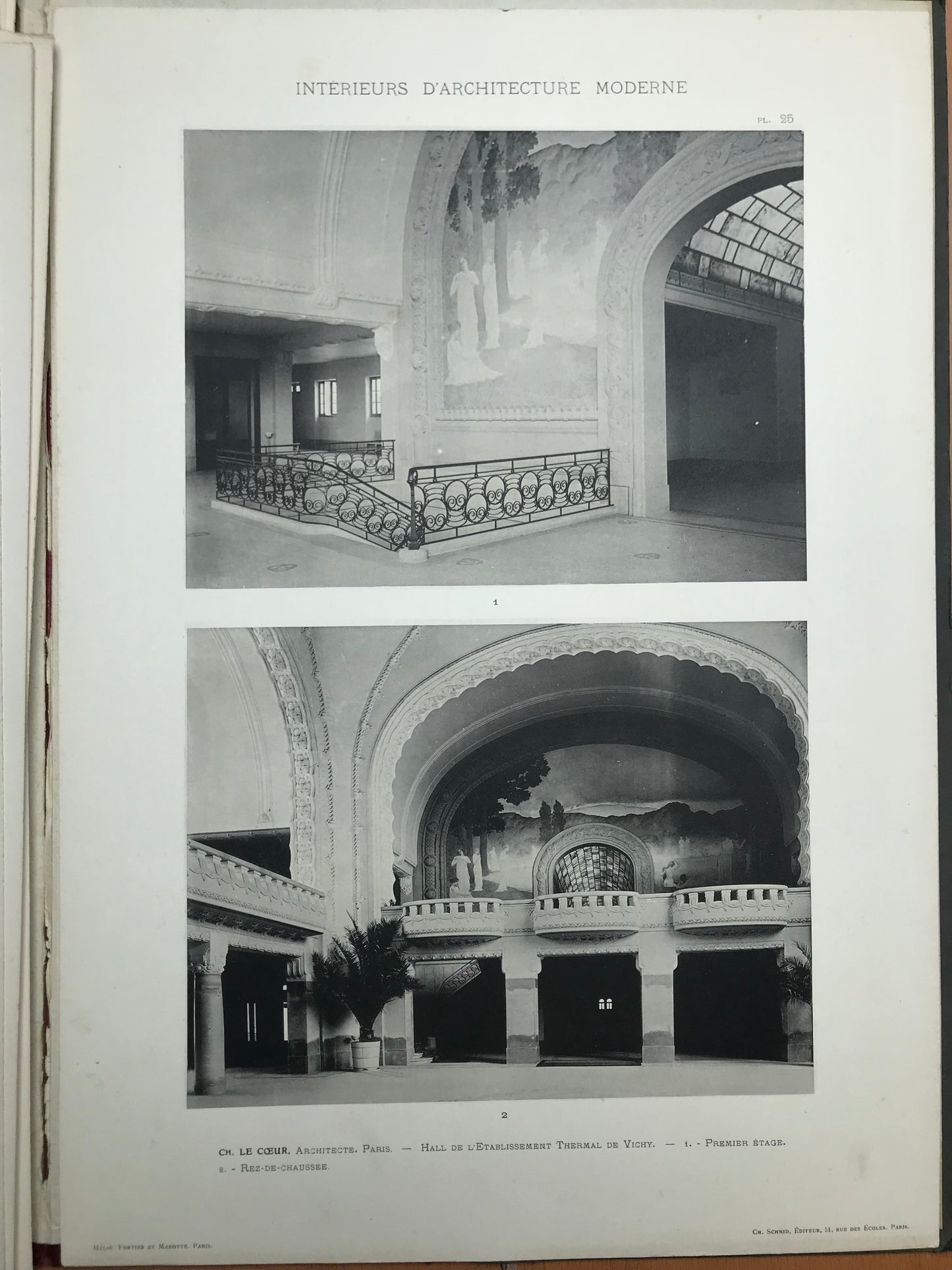 Intérieurs d'Architecture Moderne - Choix de documents recueillis en France et à l'étranger - Vestibules - Escaliers - Appartements - Charles Schmid - 1900