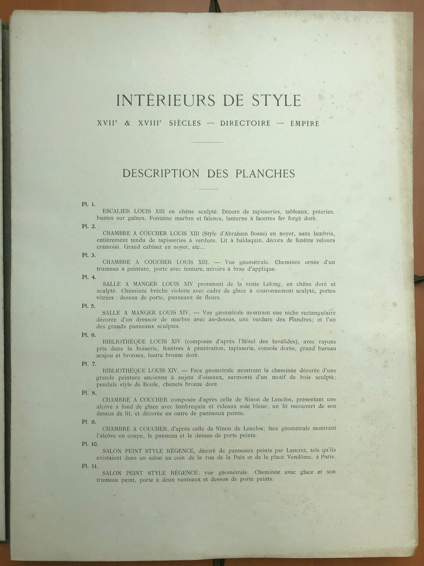 Intérieurs de Style - XVIIe & XVIIIe siècles - Directoire - Empire - Georges Rémon - 1900