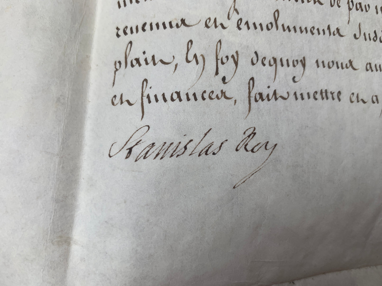 Signature manuscrite de Stanislas Leszczynski - 1748