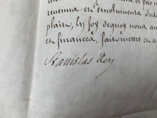 Signature manuscrite de Stanislas Leszczynski - 1748
