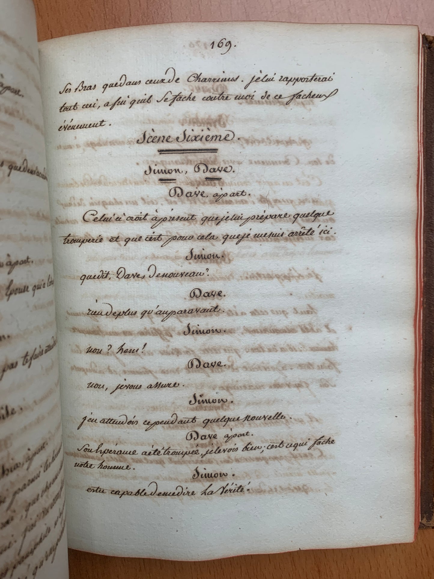 Comédies de Térence - L'Eunuque - L'Andrienne - Le Phormion - Manuscrit XVIIIe