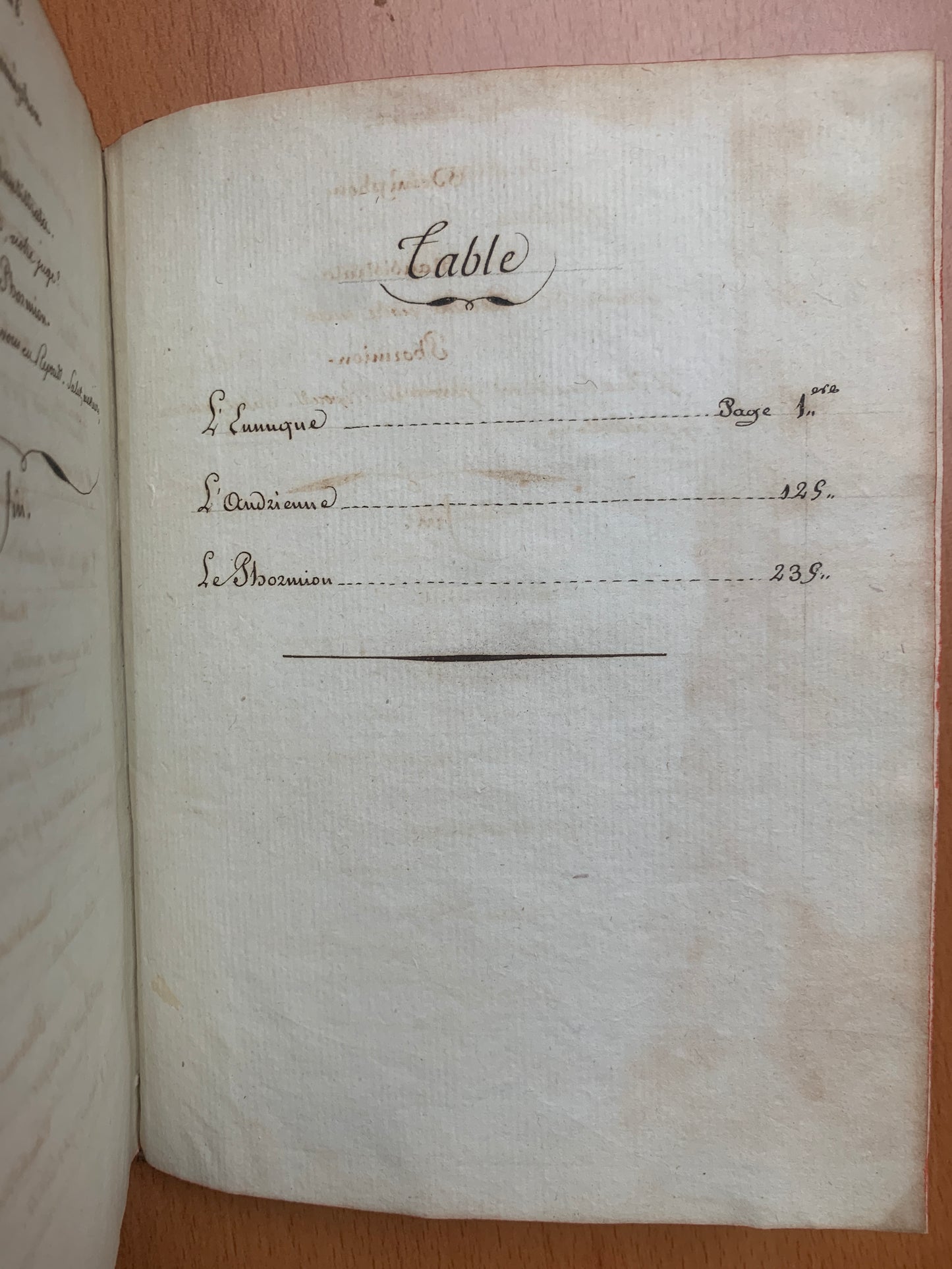 Comédies de Térence - L'Eunuque - L'Andrienne - Le Phormion - Manuscrit XVIIIe