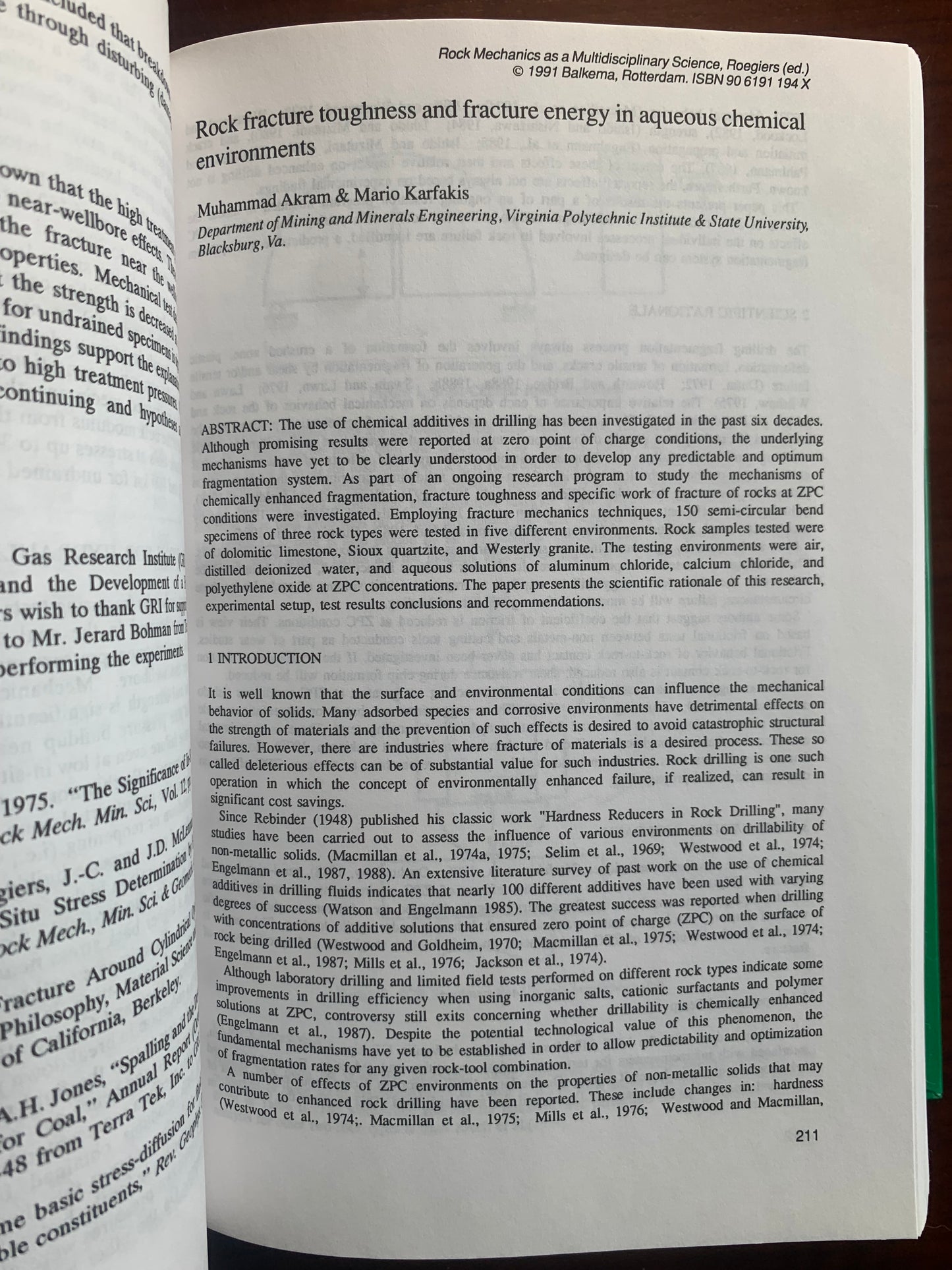 Rock Mechanics as a multidisciplinary science - Jean-Claude Roegiers - 1991