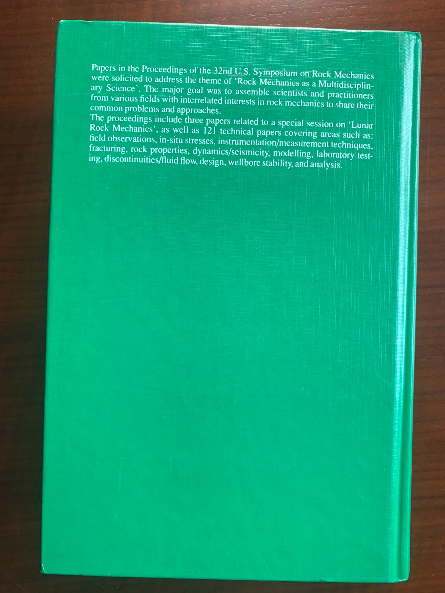 Rock Mechanics as a multidisciplinary science - Jean-Claude Roegiers - 1991