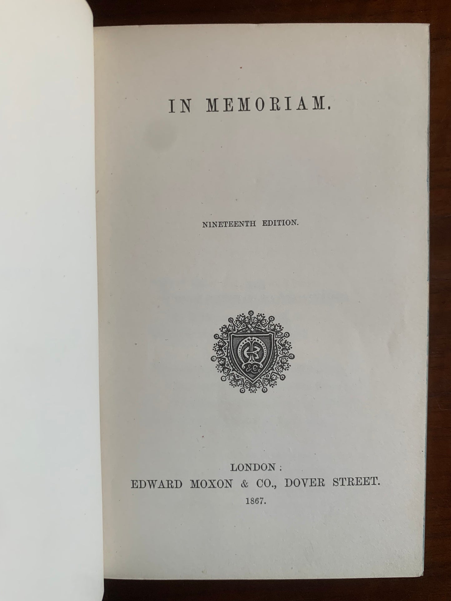 In Memoriam - Alfred Tennyson - Fore-edge painting - Edward Moxon - 1867