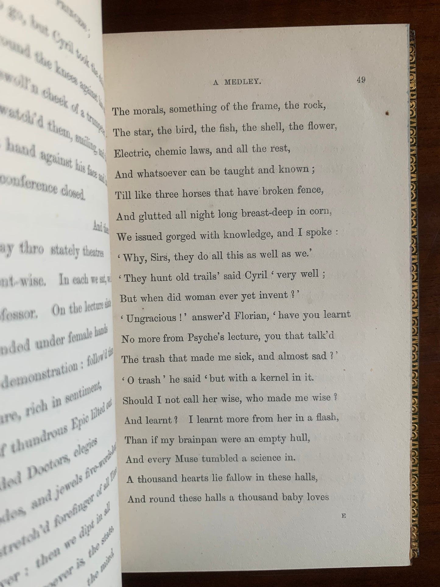 The Princess - Alfred Tennyson - Fore-edge painting - Edward Moxon - 1866