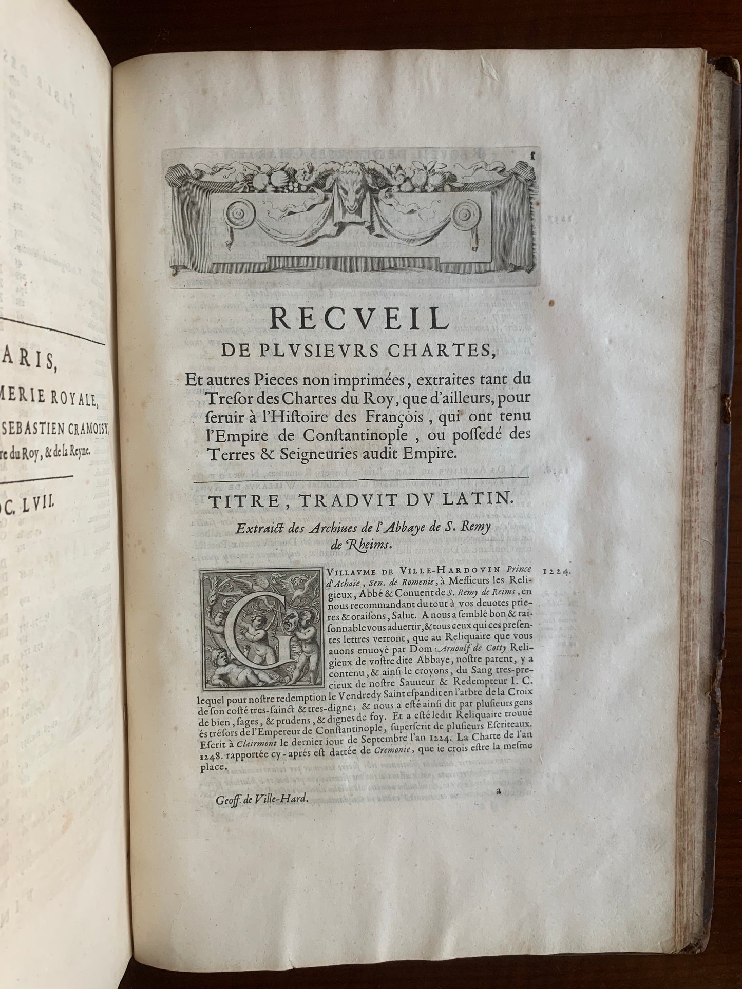 Histoire de l'Empire de Constantinople sous les Empereurs françois - Geoffroy de Ville-Hardouin - 1657