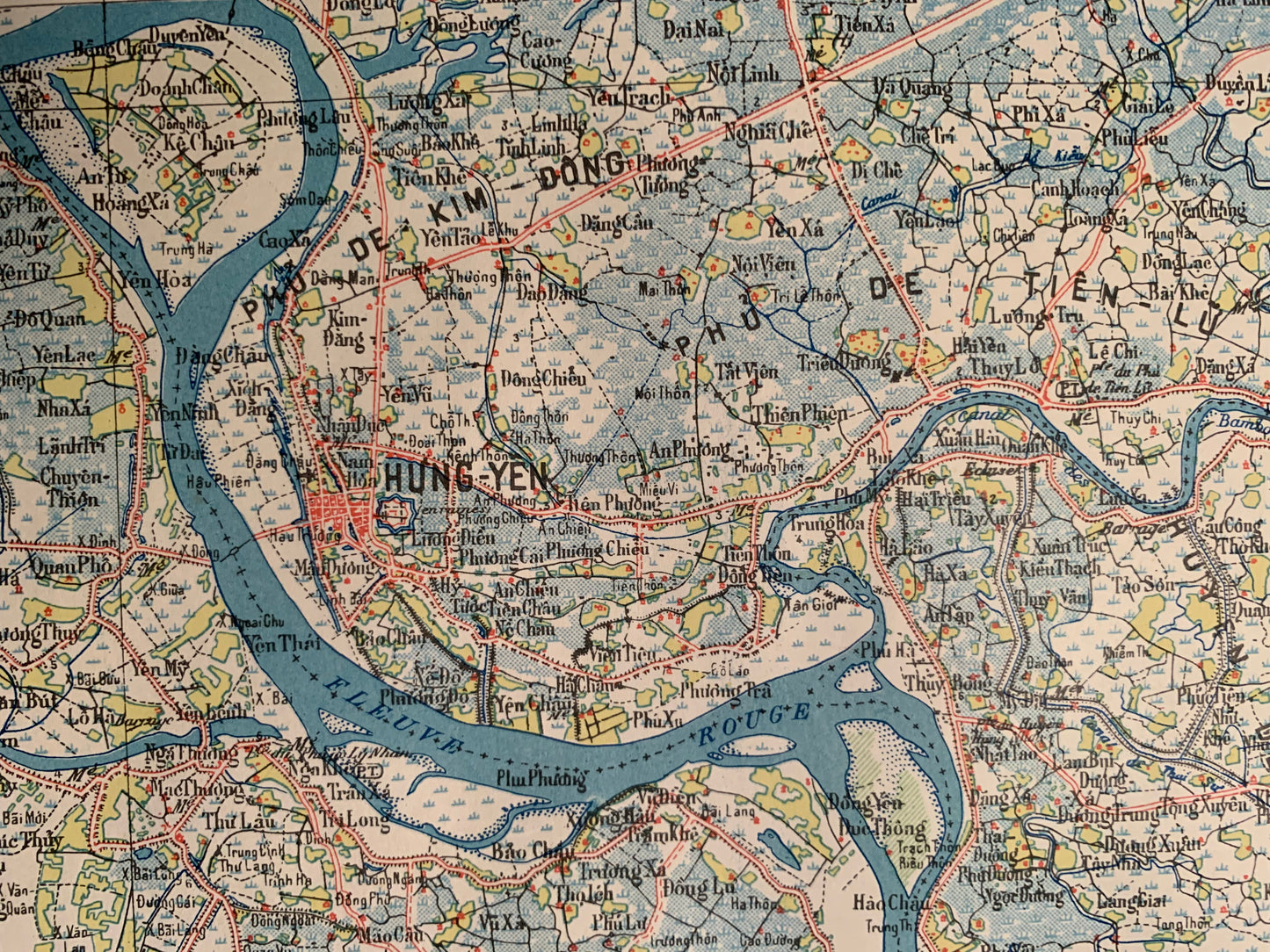 NAM DINH - Carte de l'INDOCHINE - Service Géographie de l'Indochine - 1949