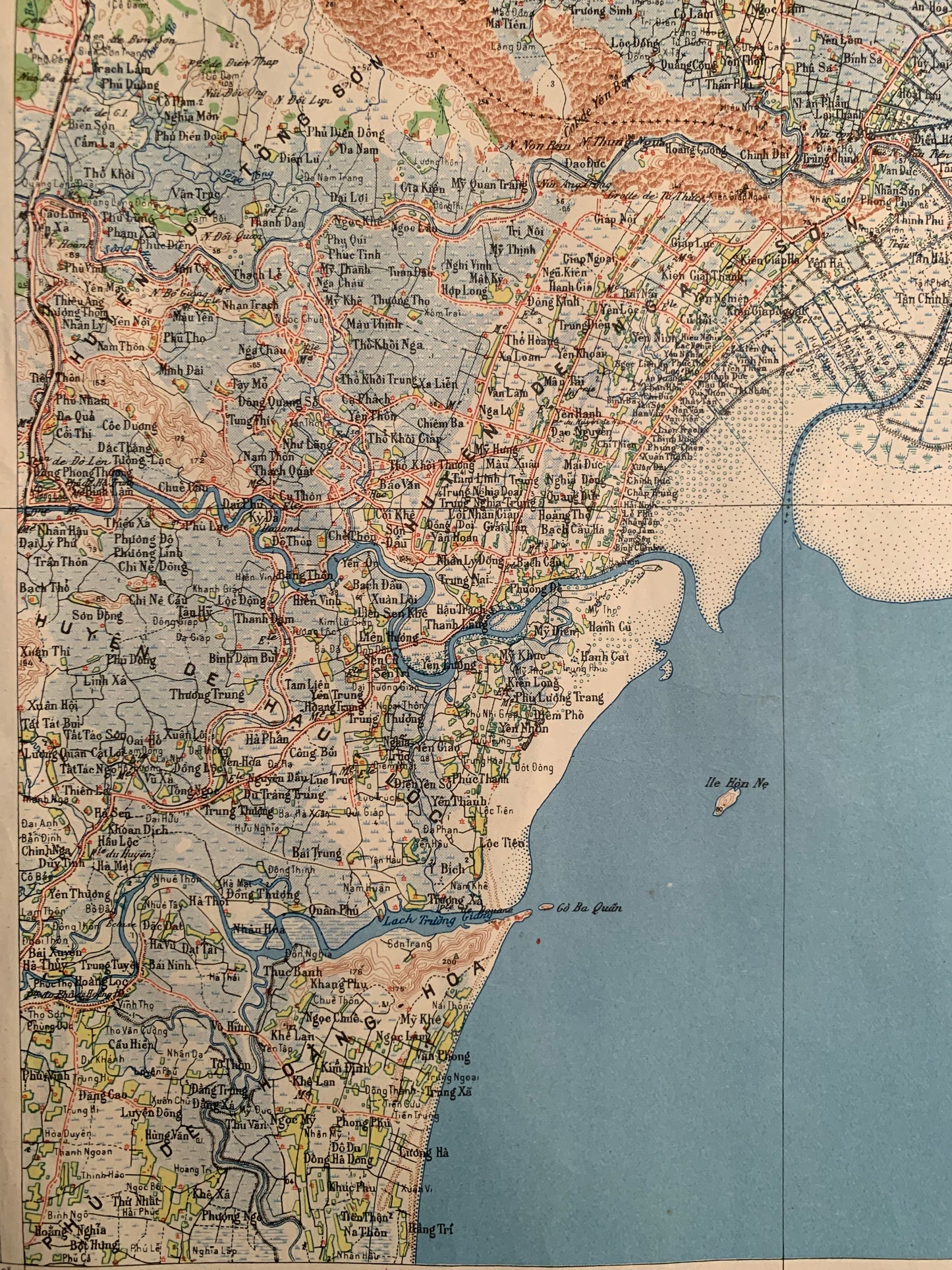 NINH BINH - Carte de l'INDOCHINE - Service Géographie de l'Indochine - 1952