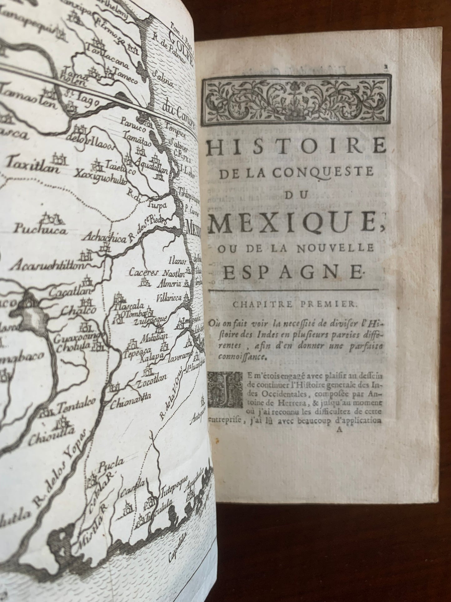 Histoire de la conqueste du Mexique ou de la Nouvelle Espagne - Fernand Cortez - T1 - 1704