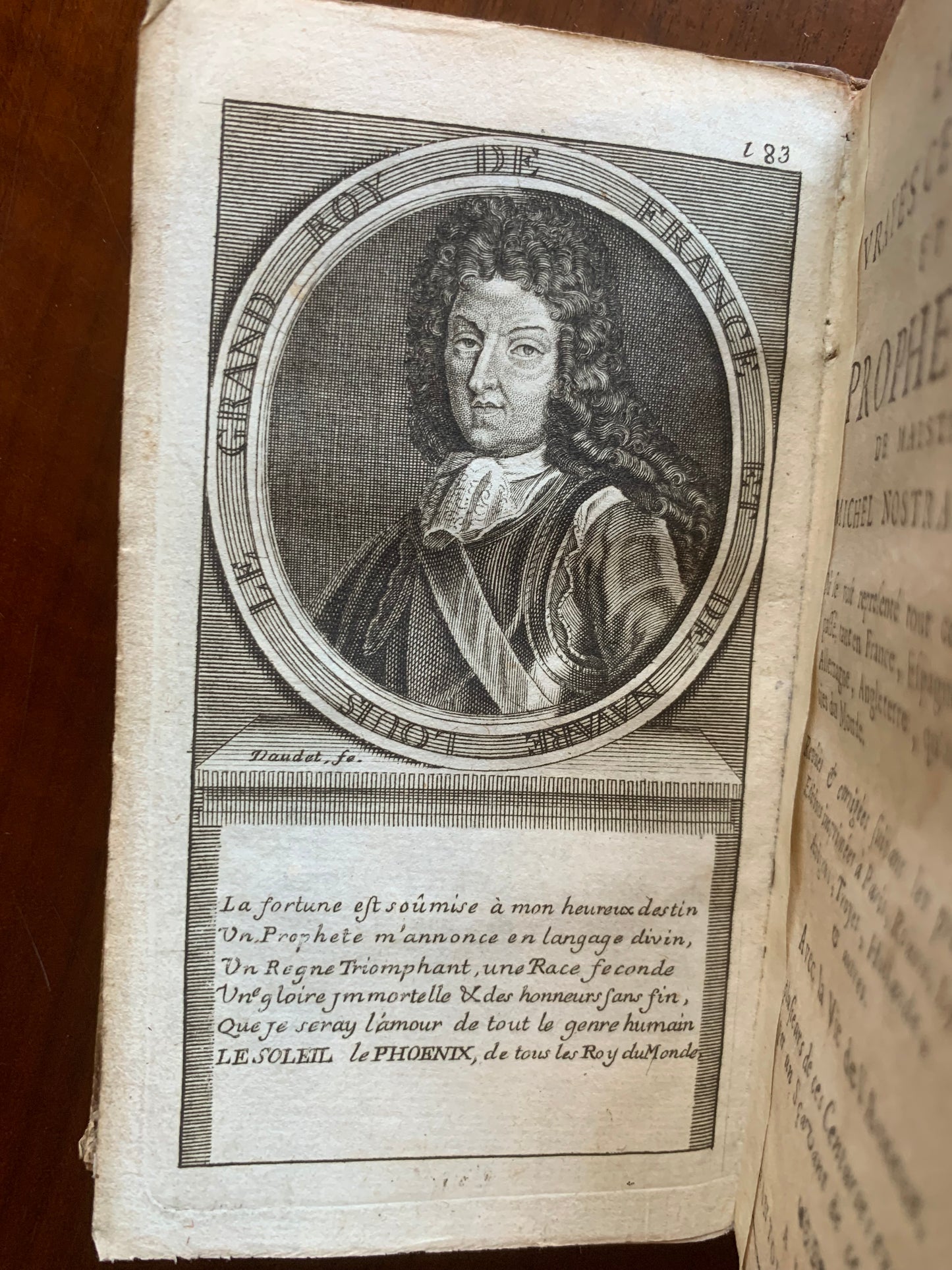 Les vrayes Centuries et Prophéties de Maistre Michel Nostradamus où se voit représenté tout ce qui c'est passé, tant en France, Espagne, Italie, Allemagne, Angleterre, qu'autres parties du Monde - 1690