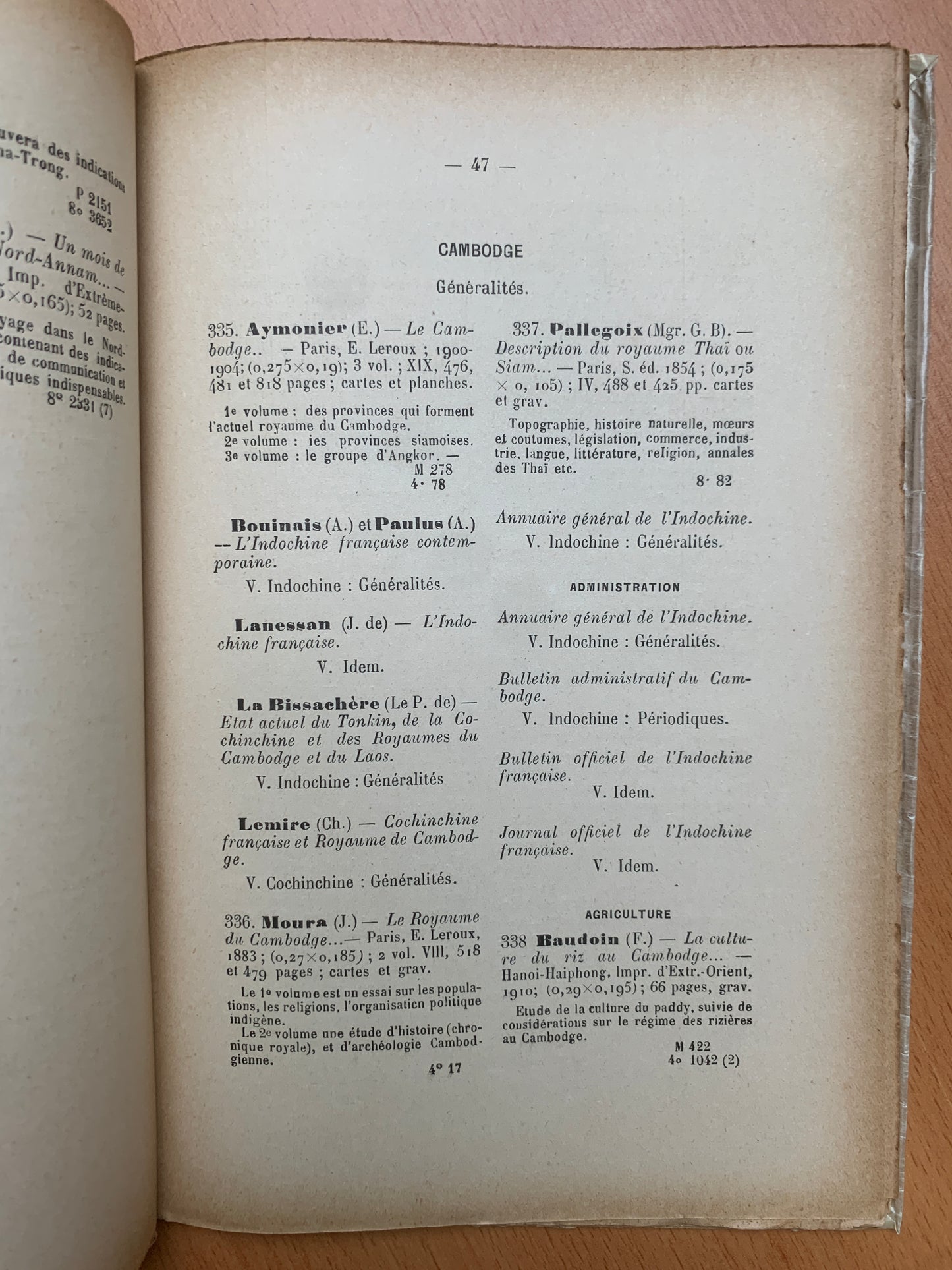 Pour mieux connaitre l'Indochine - Essai d'une bibliographie - P.B. - 1922