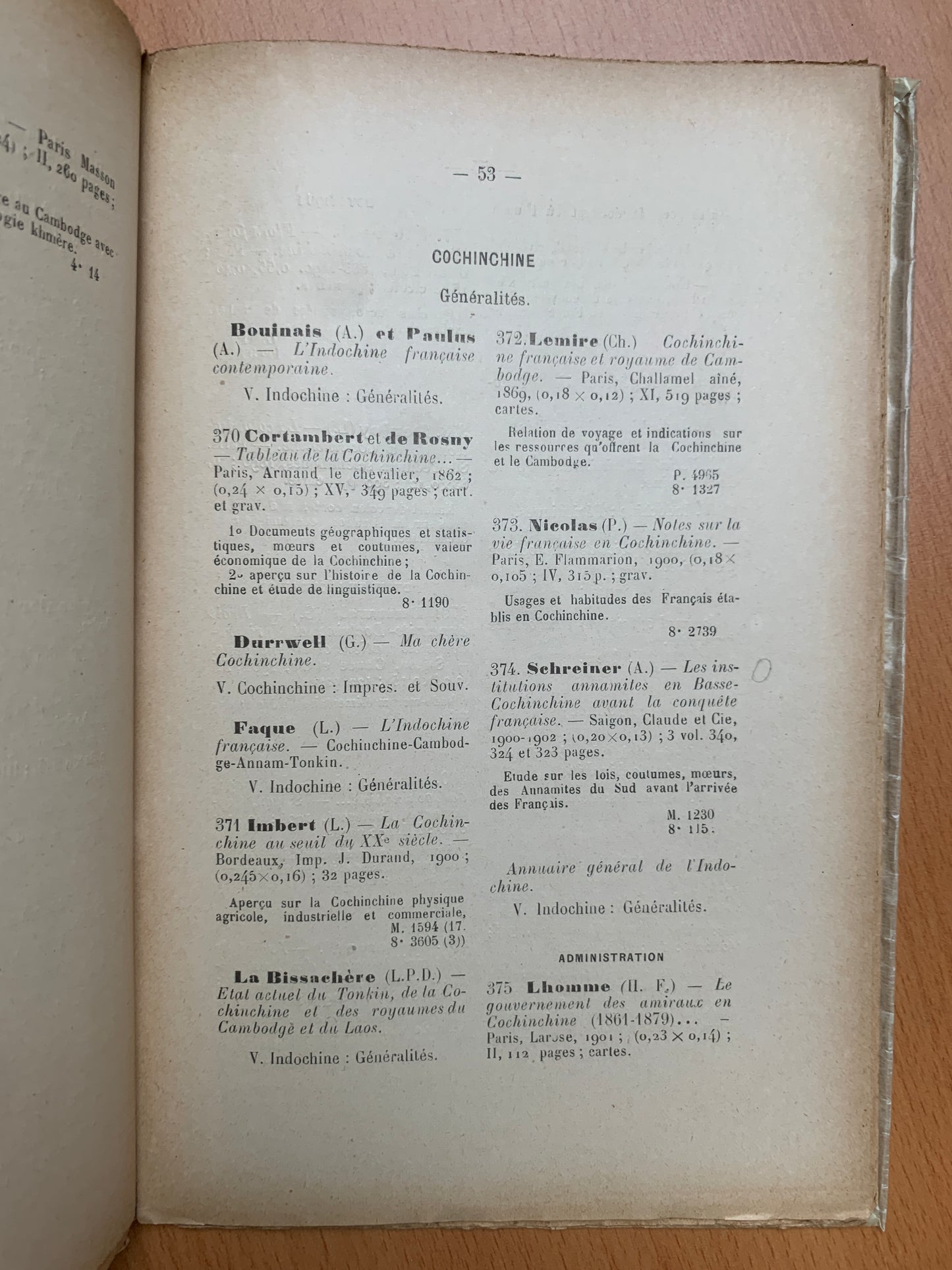 Pour mieux connaitre l'Indochine - Essai d'une bibliographie - P.B. - 1922