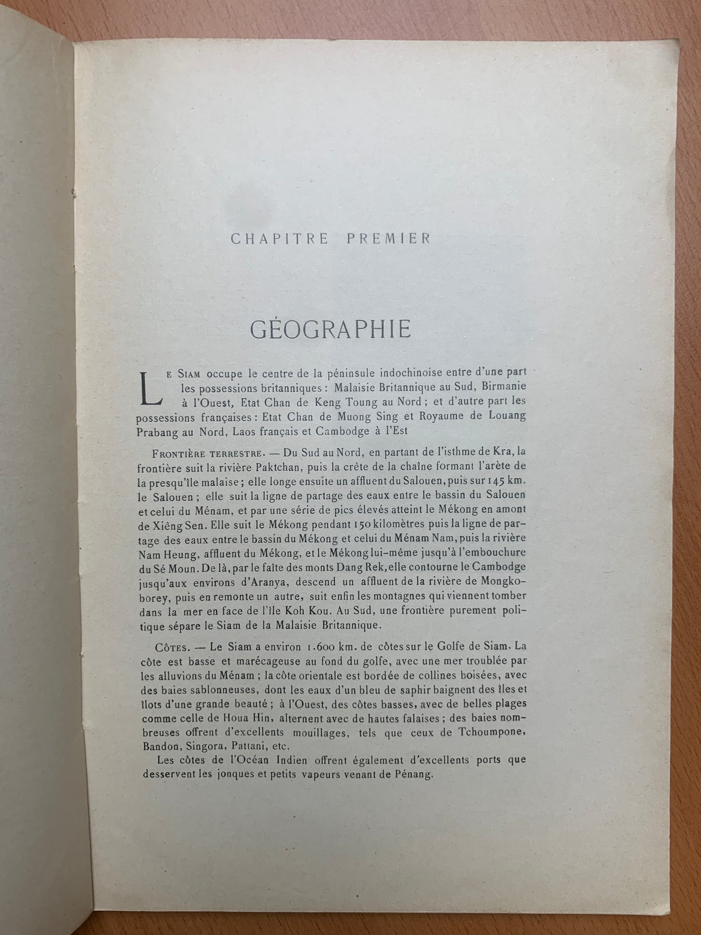 Quelques informations sur le Siam - Henri Cucherousset - Hanoi - 1925