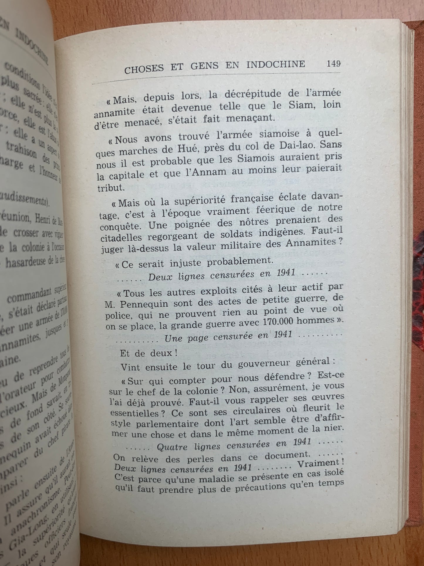 Choses et gens en Indochine - Claude Bourrin - Hanoi - 1941