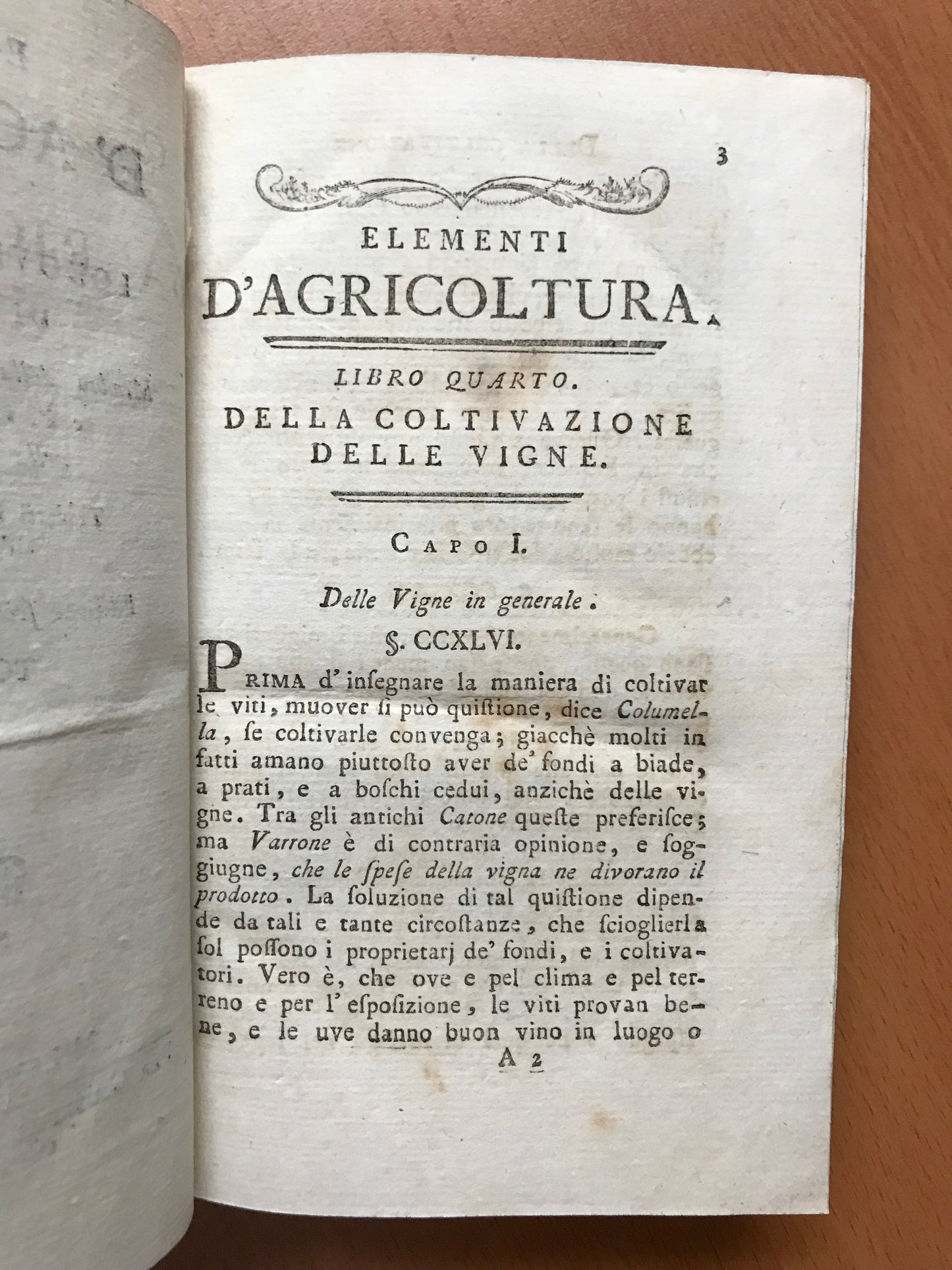 Elementi d'Agricoltura di Lodovico Mitterpacher di Mitternburg - 1794