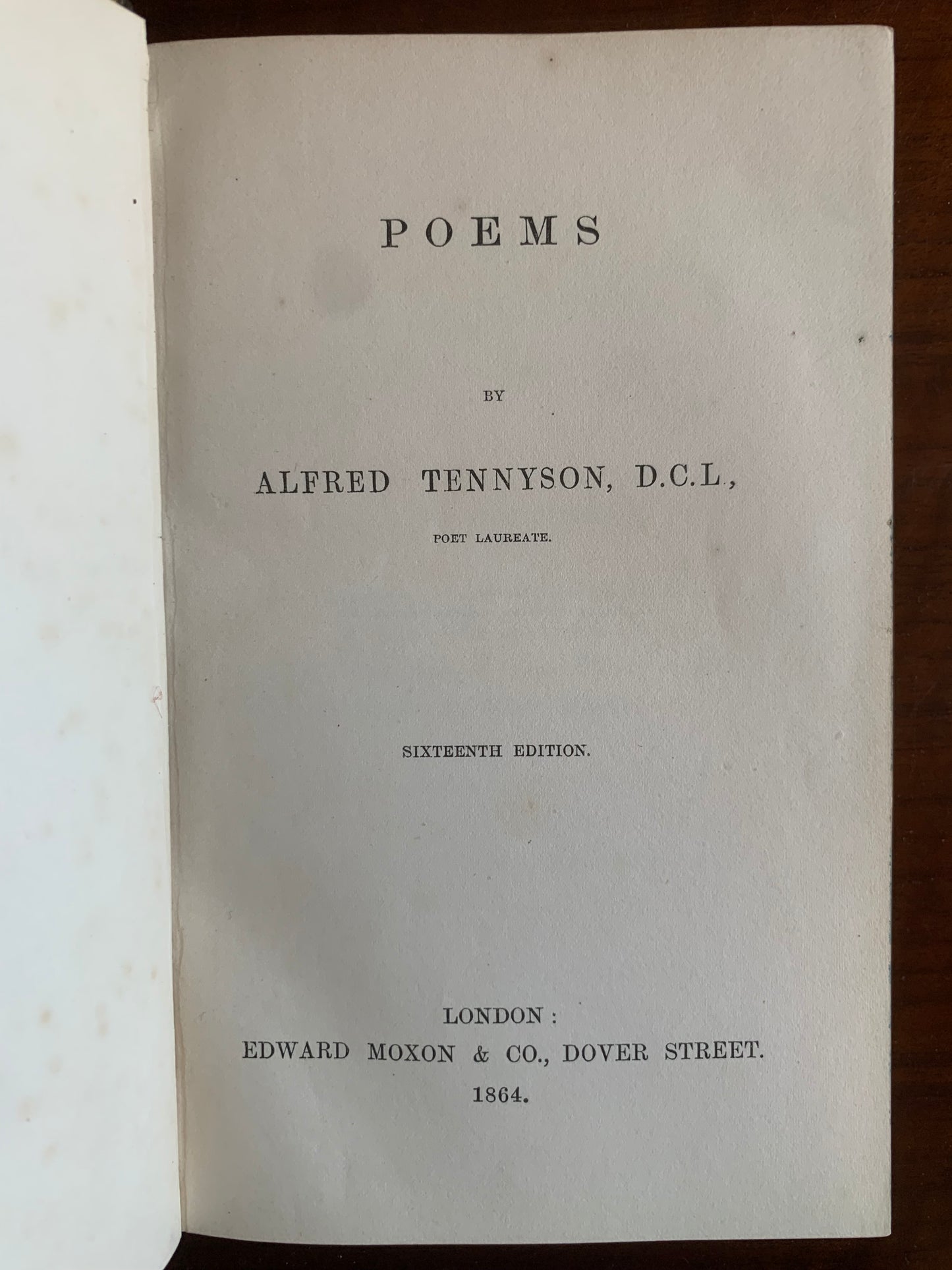 Poems - Alfred Tennyson - Fore-edge painting - Edward Moxon - 1864