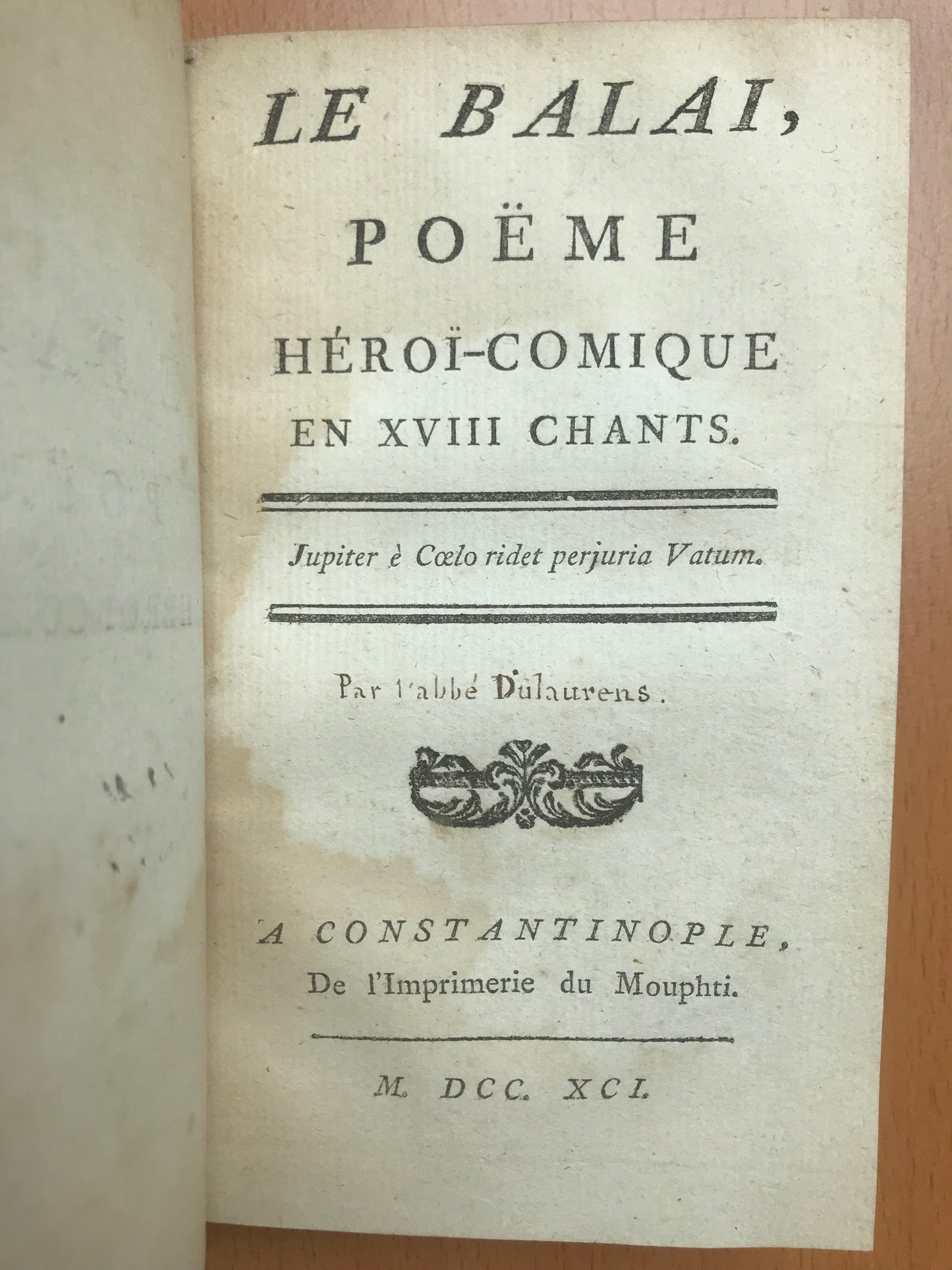 La Chandelle d'Arras - Le Balai - Abbé Dulaurens - 1765