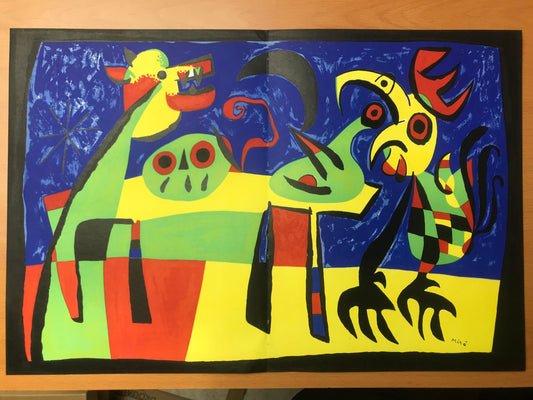 Joan Miró - Le Chien aboyant à la Lune - Lithographie - 1952
