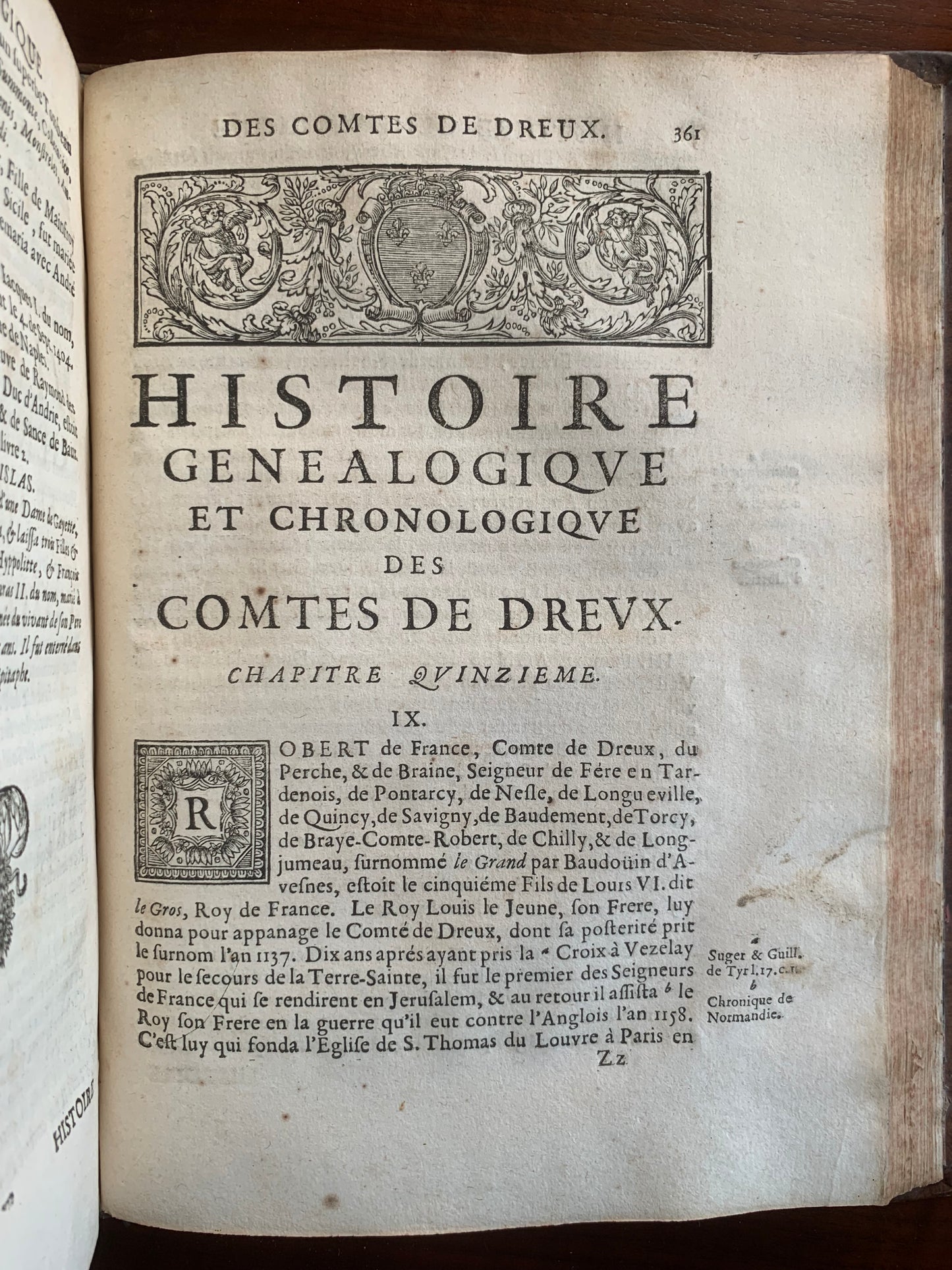 Histoire de la Maison Royale de France et des grands officiers - Anselme - 1674