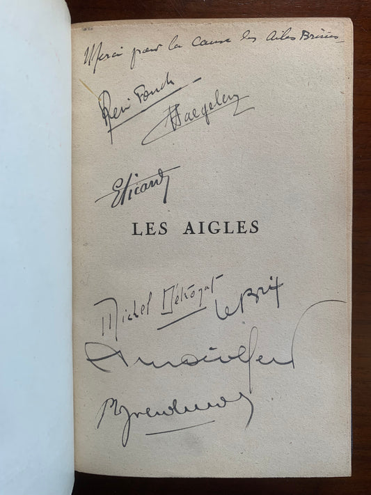Les Aigles - André Mailfert - Signatures autographes de René Fonck, Marcel Haegelen, Michel Détroyat, Joseph le Brix, ... - 1929