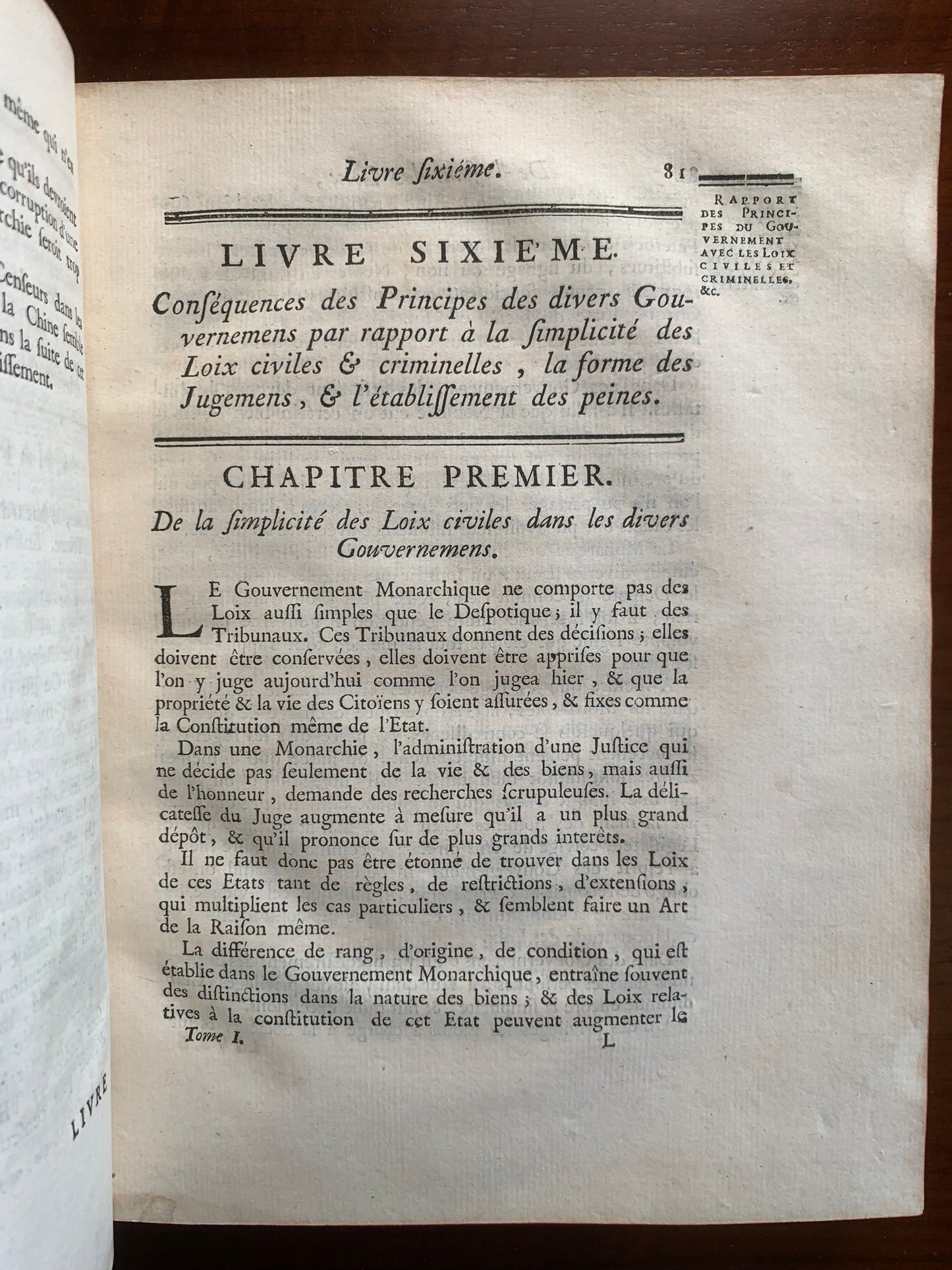 De l'Esprit des Loix - Montesquieu - 1749