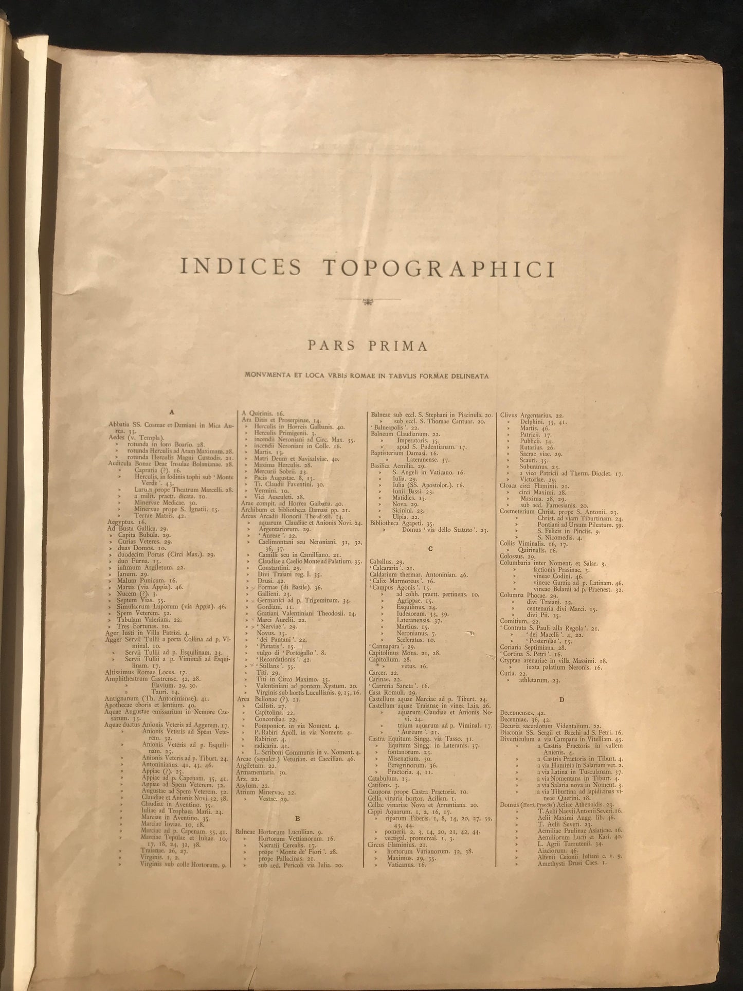 Forma Urbis Romae - Consilio et autoritate regiae academiae lyncaeorum - Formam dimensus est et ad modulum 1:1000 delineavit - Rodolfo Lanciani - First edition - 1893-1900