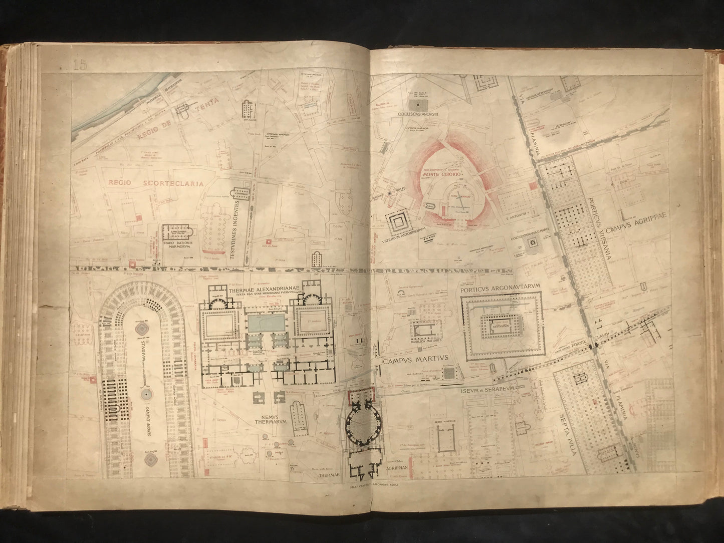 Forma Urbis Romae - Consilio et autoritate regiae academiae lyncaeorum - Formam dimensus est et ad modulum 1:1000 delineavit - Rodolfo Lanciani - First edition - 1893-1900