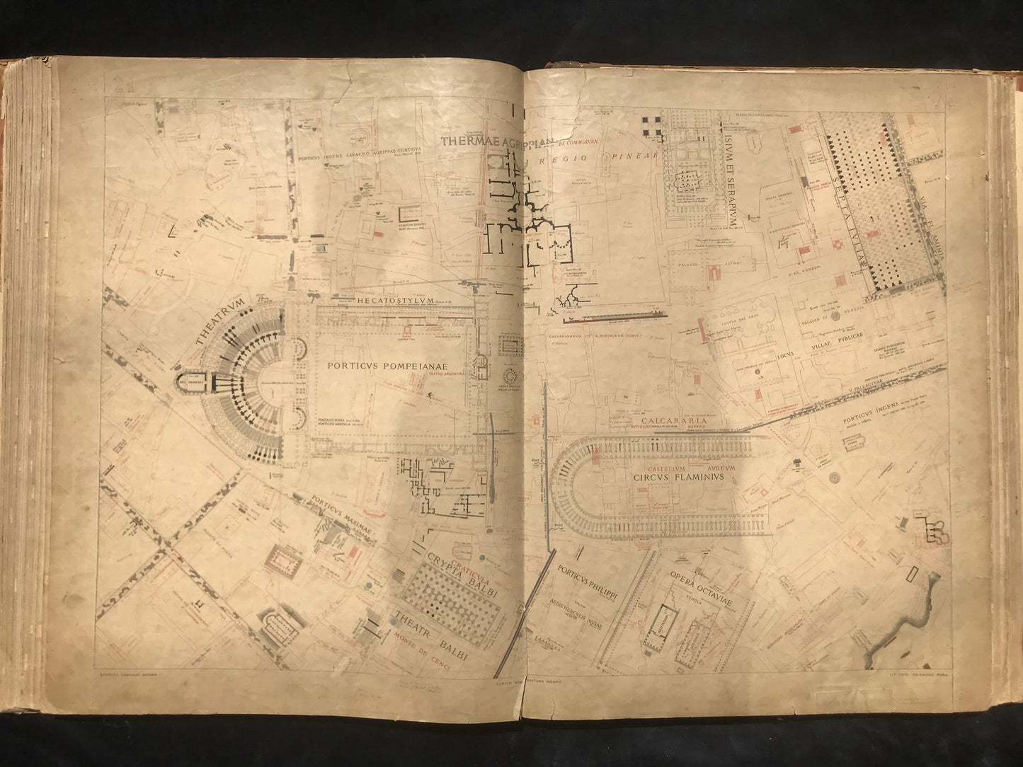 Forma Urbis Romae - Consilio et autoritate regiae academiae lyncaeorum - Formam dimensus est et ad modulum 1:1000 delineavit - Rodolfo Lanciani - First edition - 1893-1900