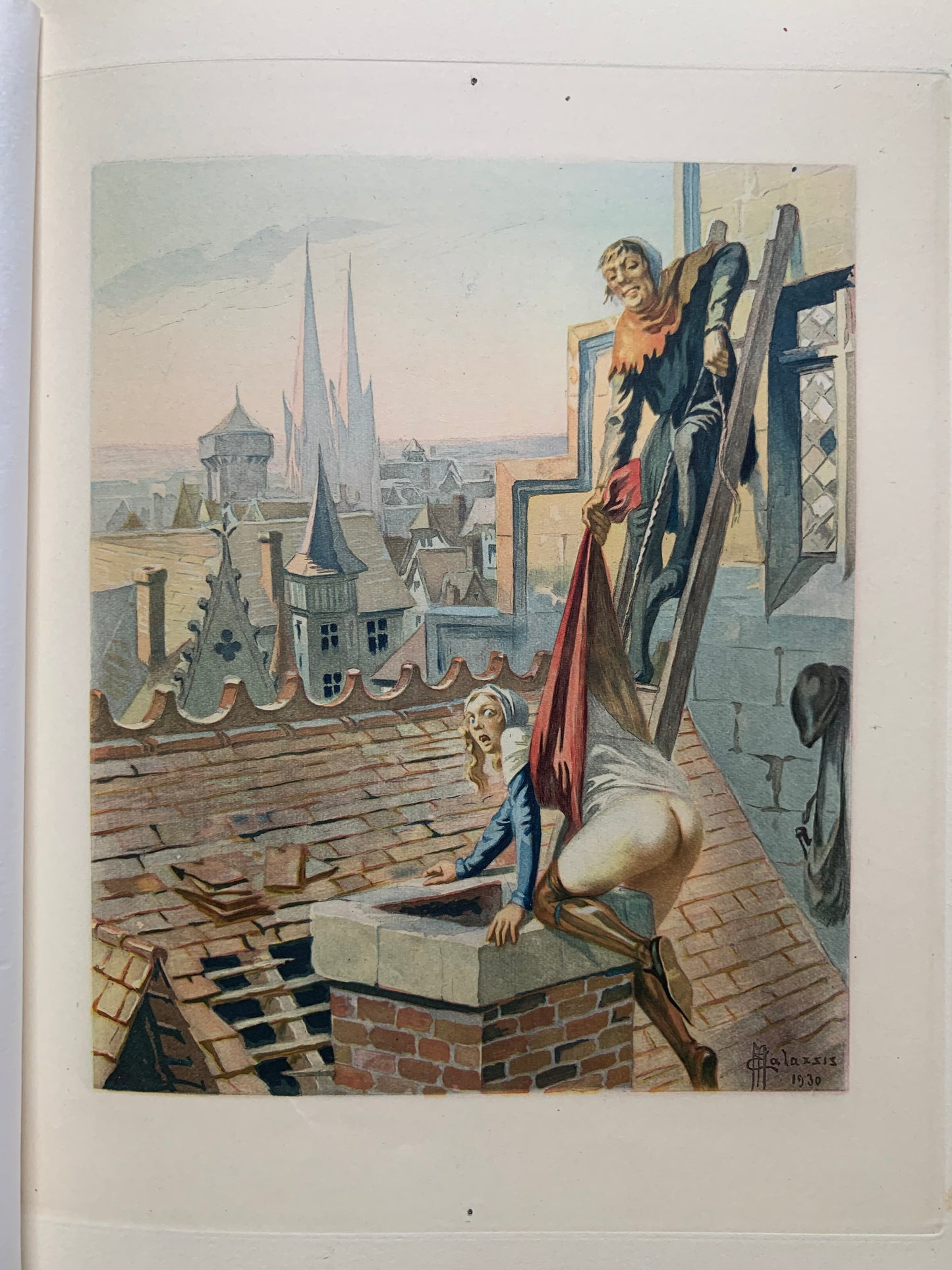 Les Cent Nouvelles du Roy Louis le Onzième - Illustrées de seize aquarelles de Malassis - 1931