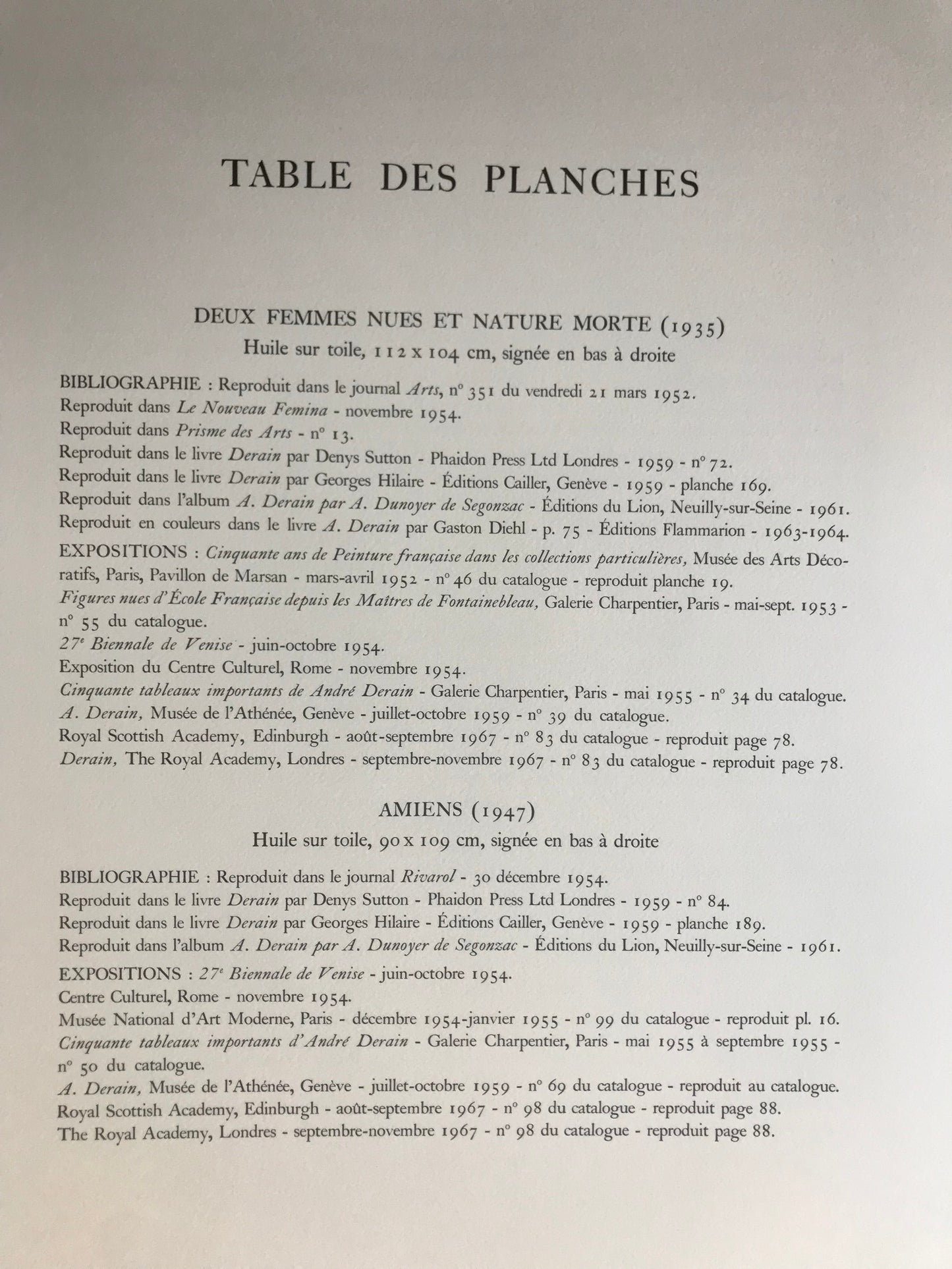 André Derain entre 1935 et 1949 - Collection Pierre Lévy - Mourlot - 1970