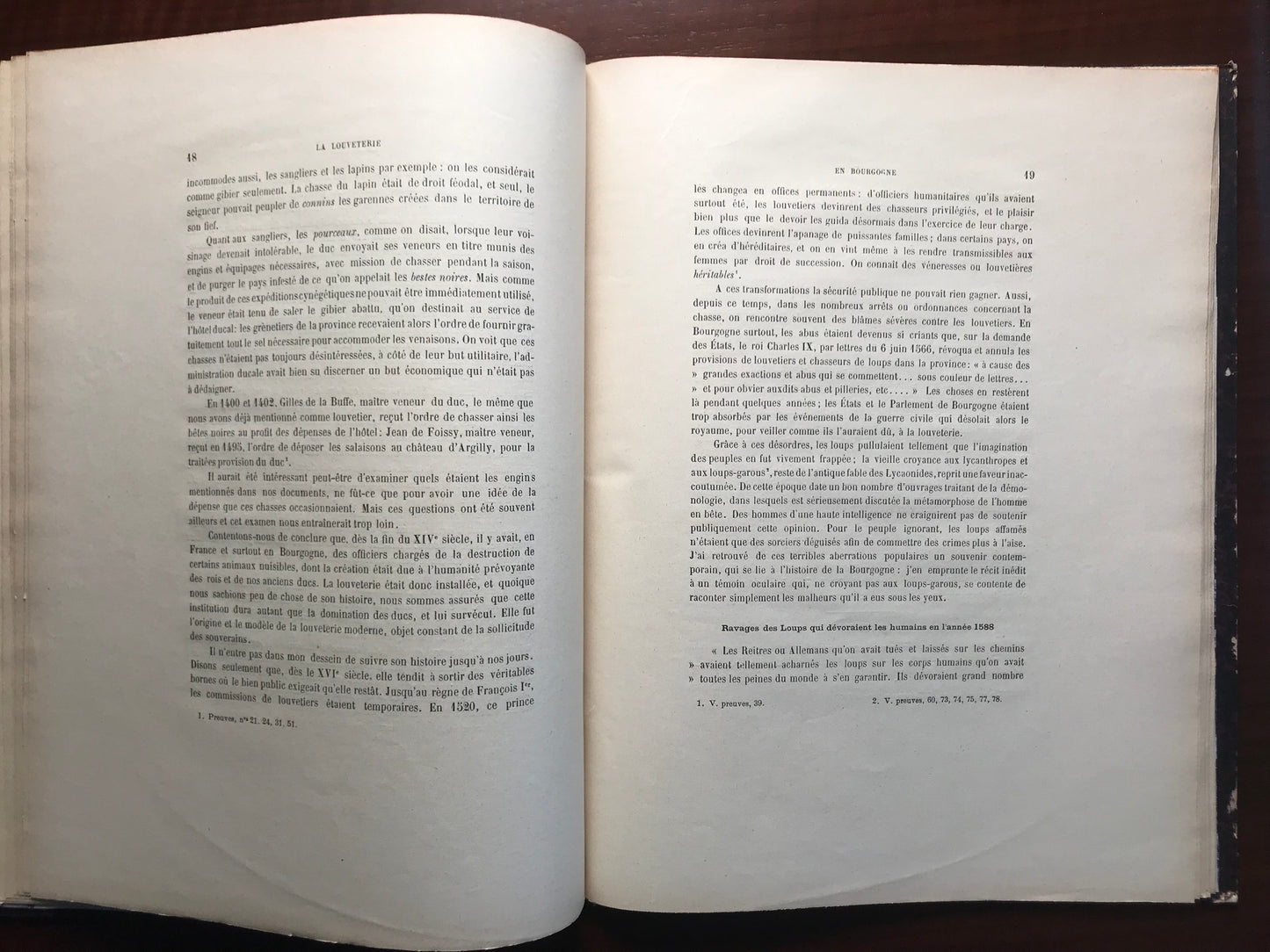 La Louveterie en Bourgogne - Recherches sur la destruction des Loups et autres nuisibles aux XIVe, XVe et XVIe siècles - Marcel et Paul Canat de Chizy - 1900