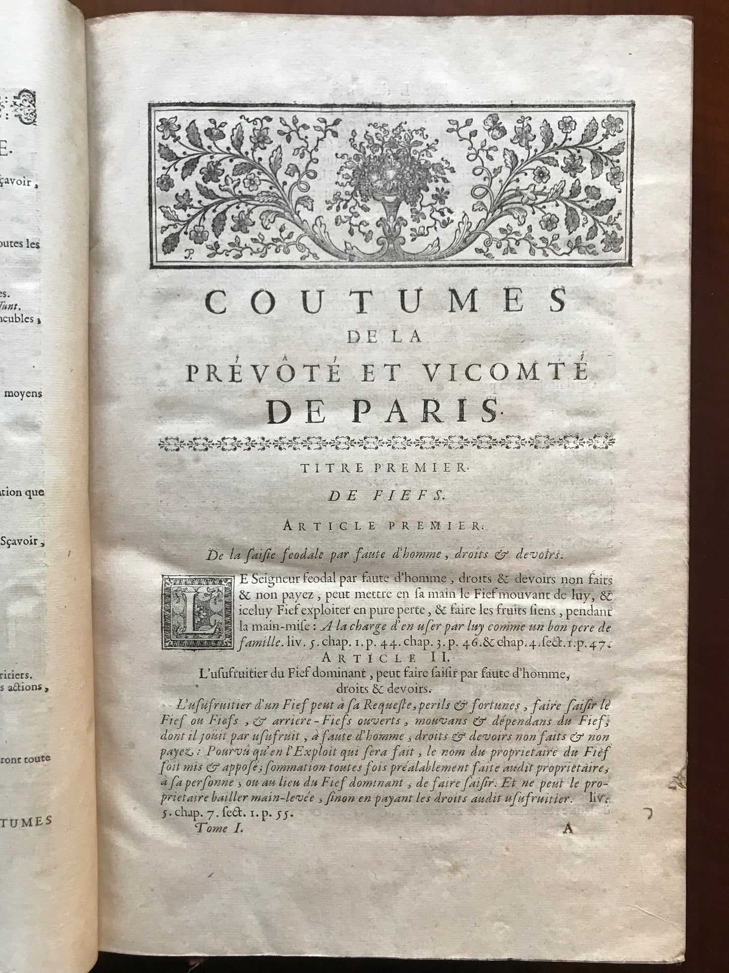 Oeuvres de Duplessis - Traités sur la Coutume de Paris - 1726
