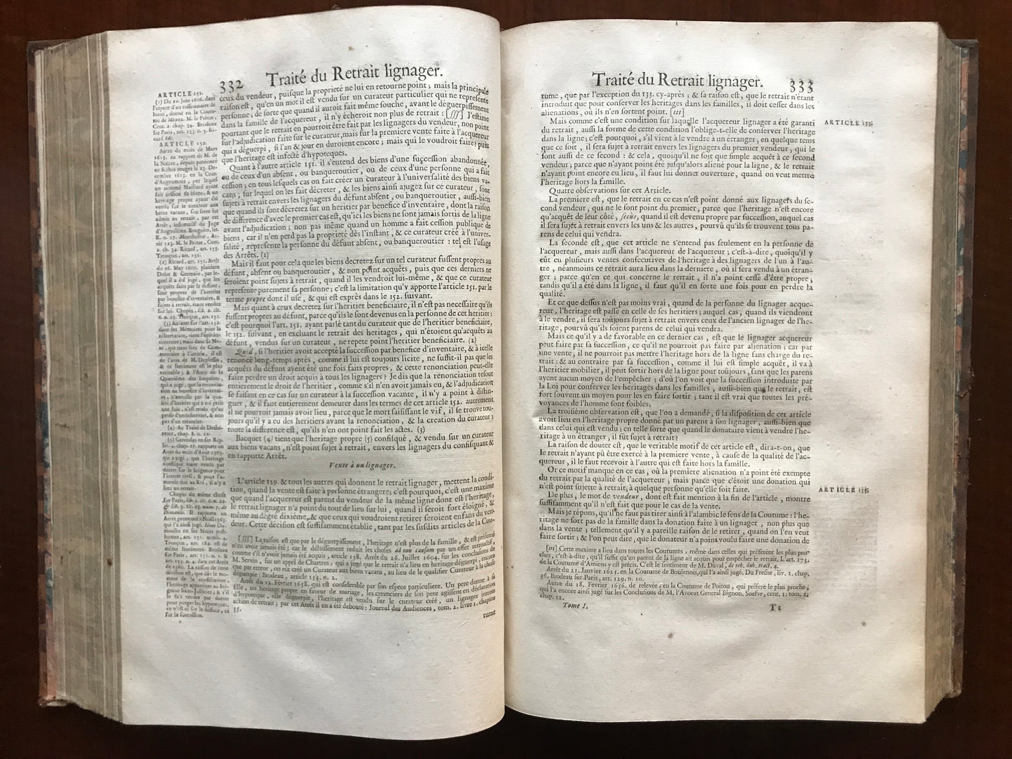 Oeuvres de Duplessis - Traités sur la Coutume de Paris - 1726