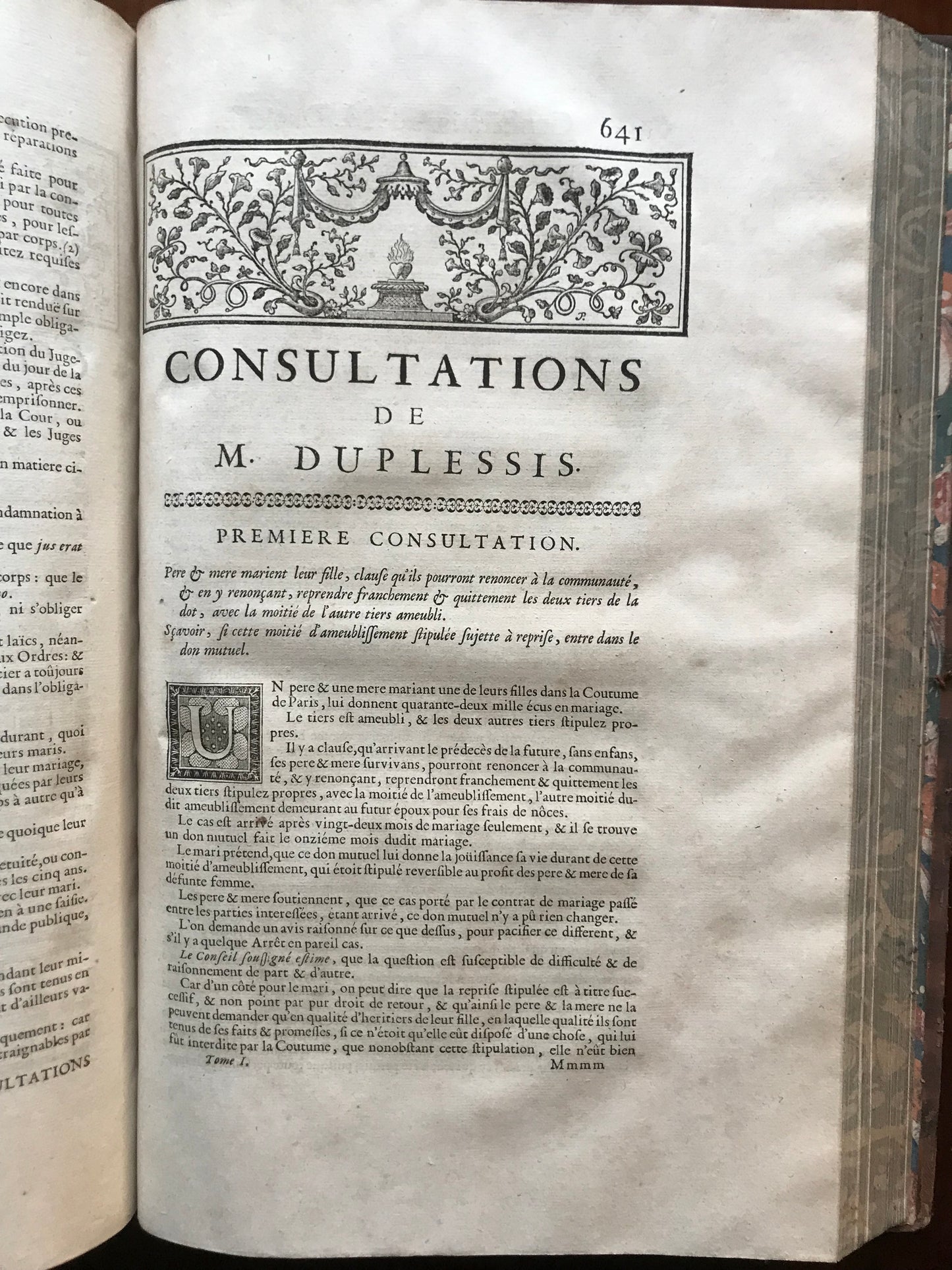 Oeuvres de Duplessis - Traités sur la Coutume de Paris - 1726