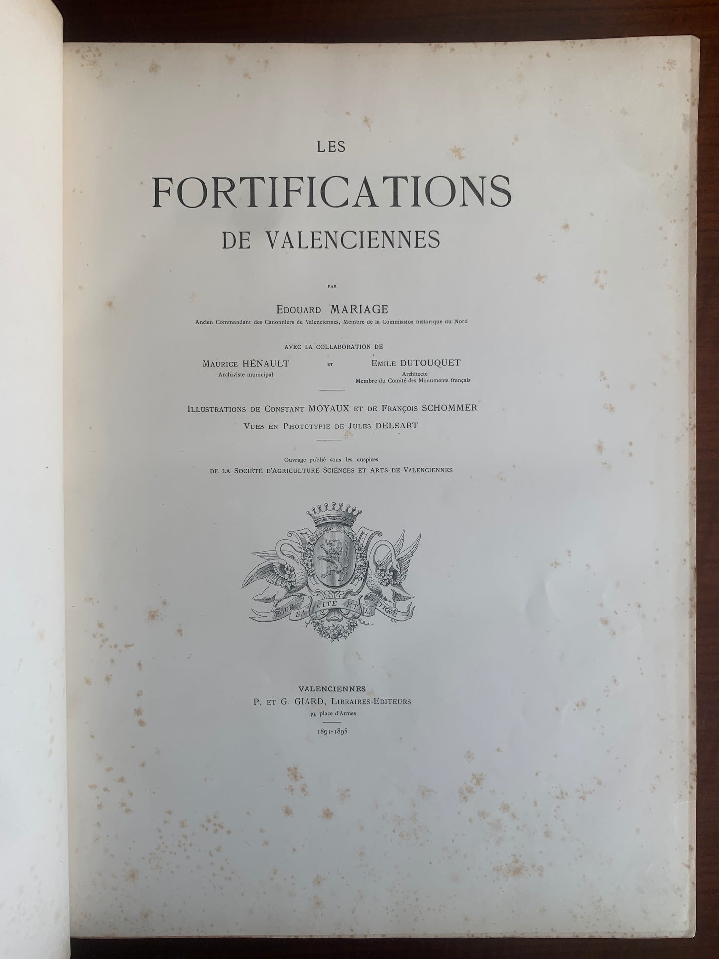 Les Fortifications de Valenciennes - Edouard Mariage - 1891