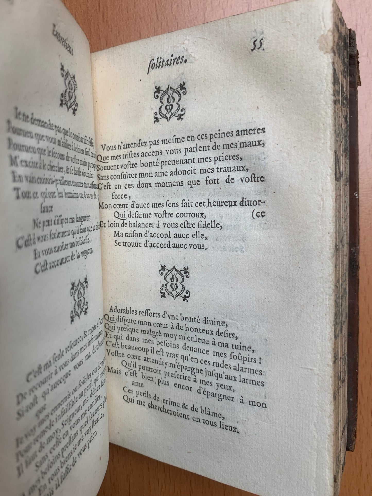 Entretiens solitaires ou prières et méditations pieuses en vers françois - Georges de Brébeuf - 1660