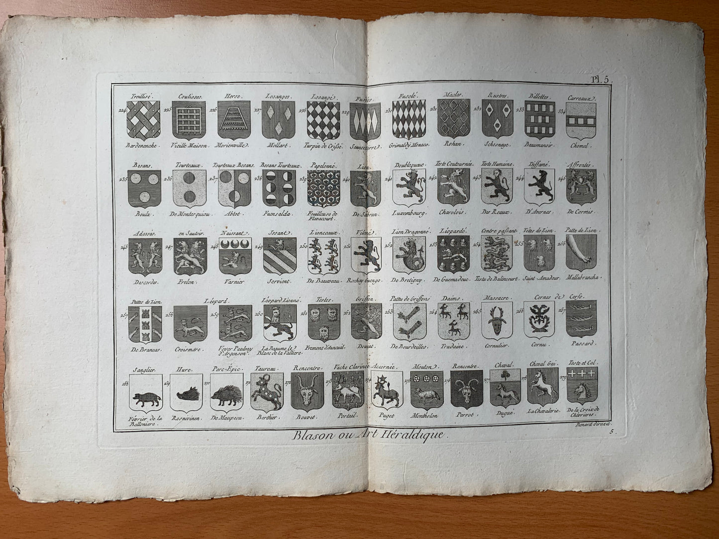 Blason ou Art Héraldique - 22 planches - Encyclopédie Diderot d'Alembert - Panckoucke - 1789