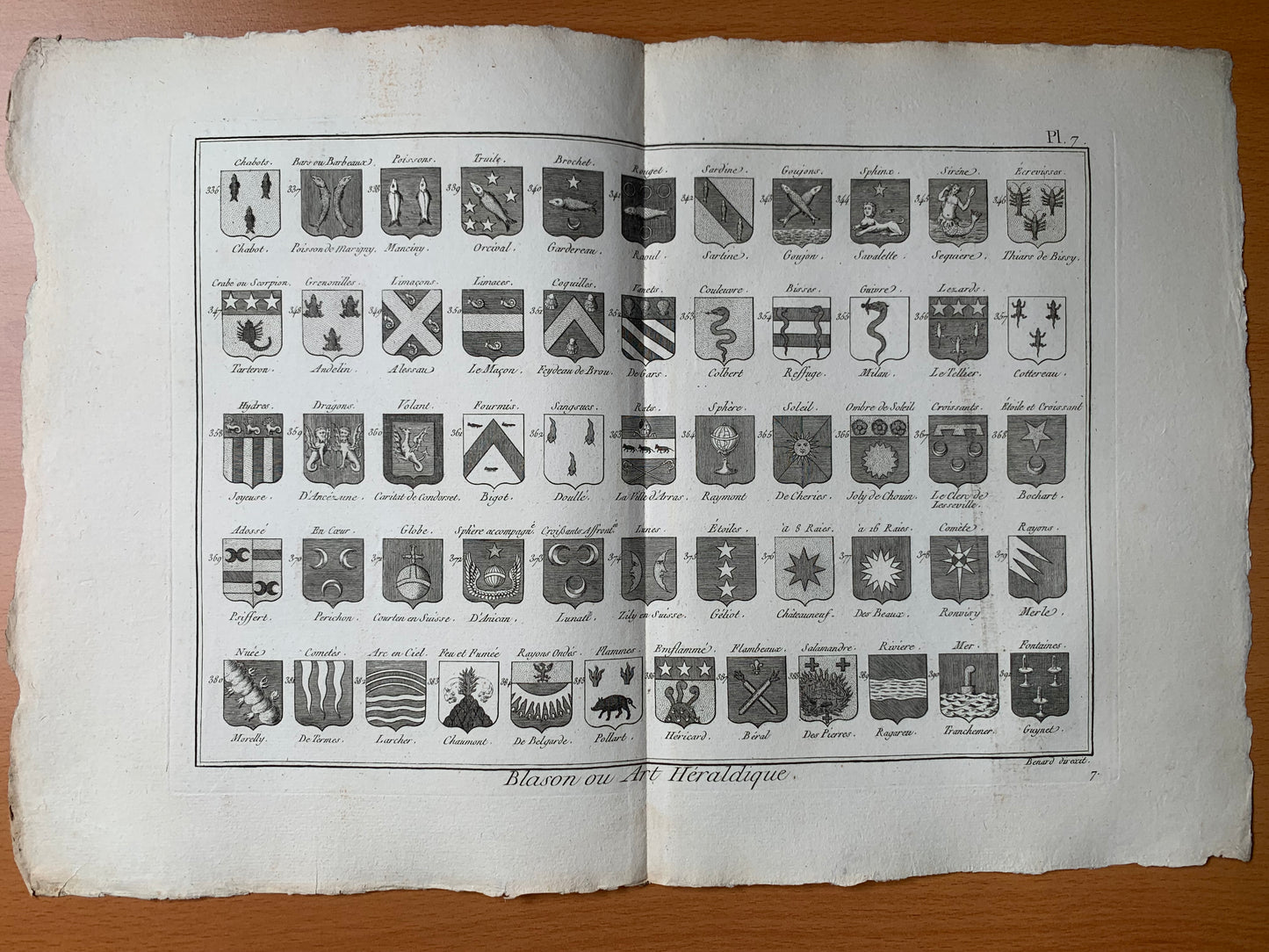 Blason ou Art Héraldique - 22 planches - Encyclopédie Diderot d'Alembert - Panckoucke - 1789