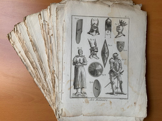Art Militaire - 58 planches - Encyclopédie Diderot d'Alembert - 1789