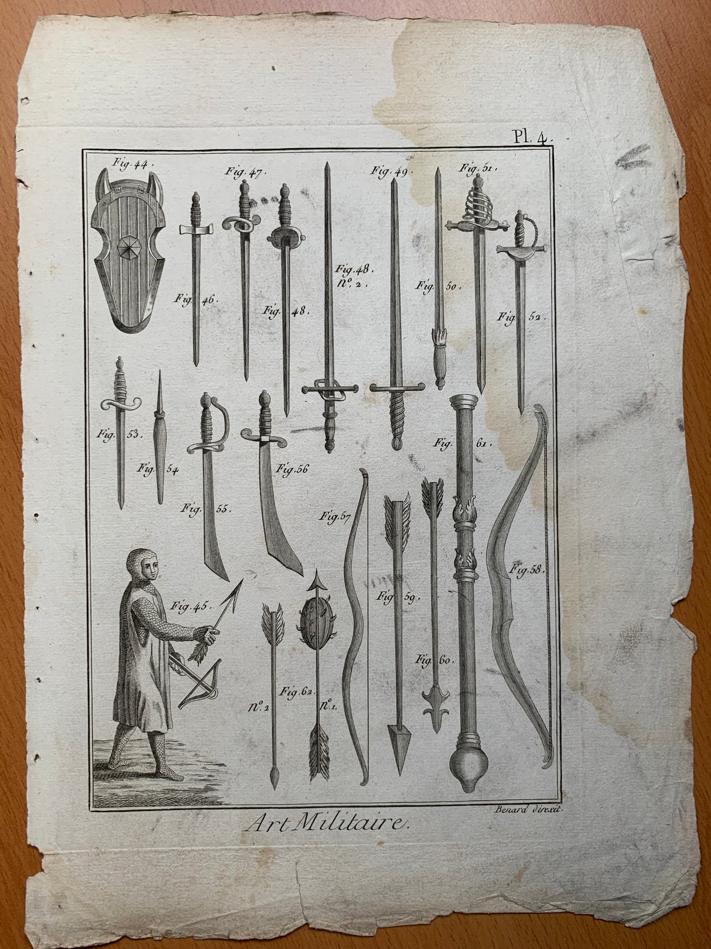 Art Militaire - 58 planches - Encyclopédie Diderot d'Alembert - 1789